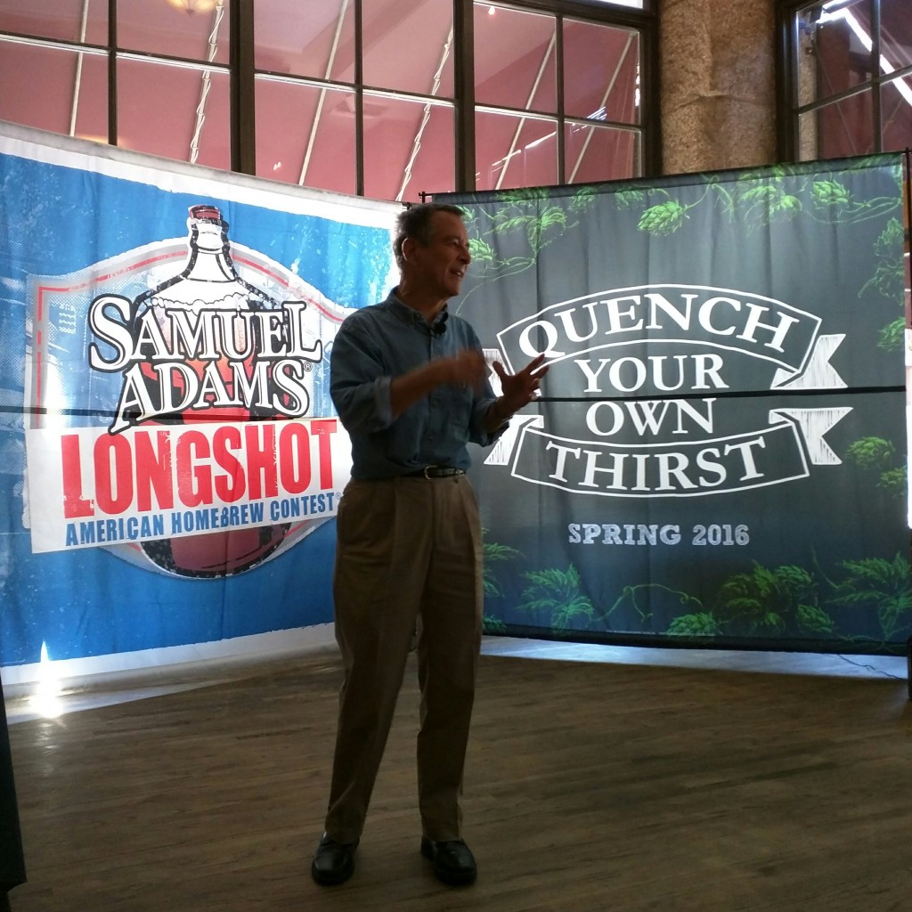 Jim Koch discusses his upcoming book during the Great American Beer Festival, 2015