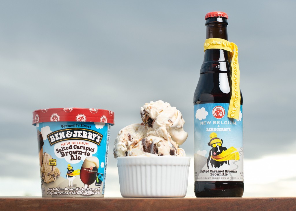 New Belgium Salted Caramel Brownie Ale Beer and Ice Cream