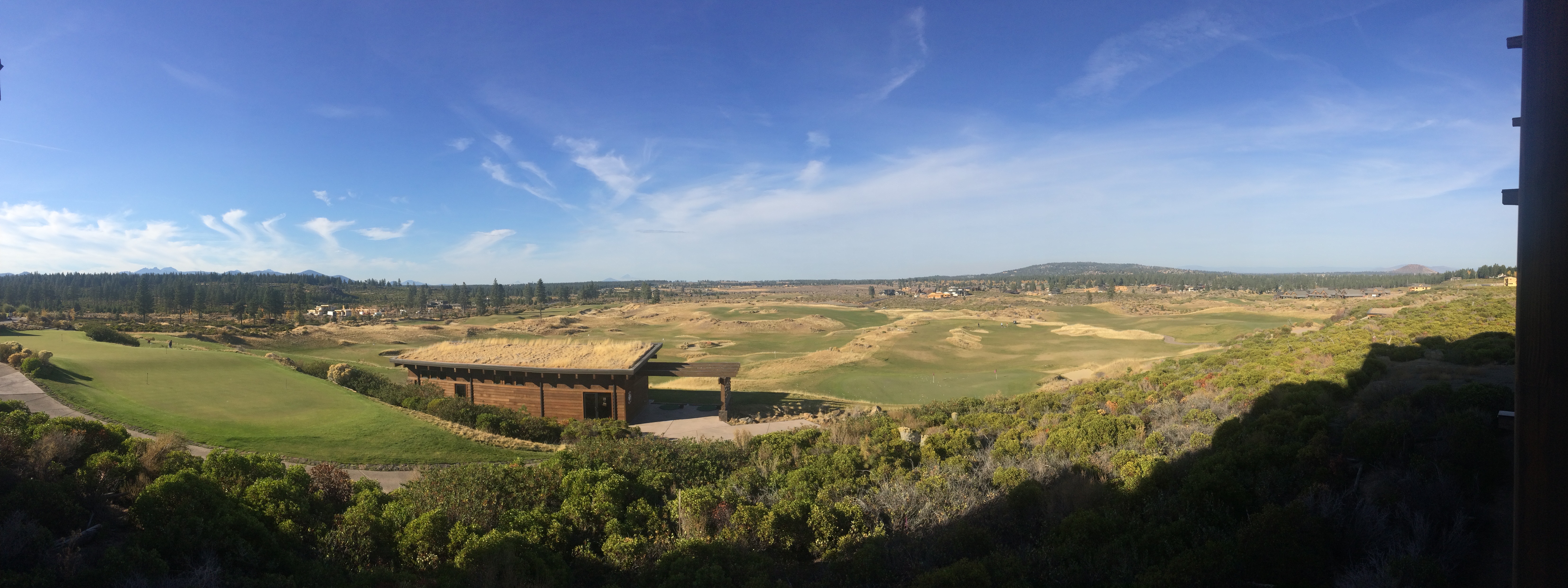 Panoramic view of the Tetherow Golf Course in Bend, Oregon