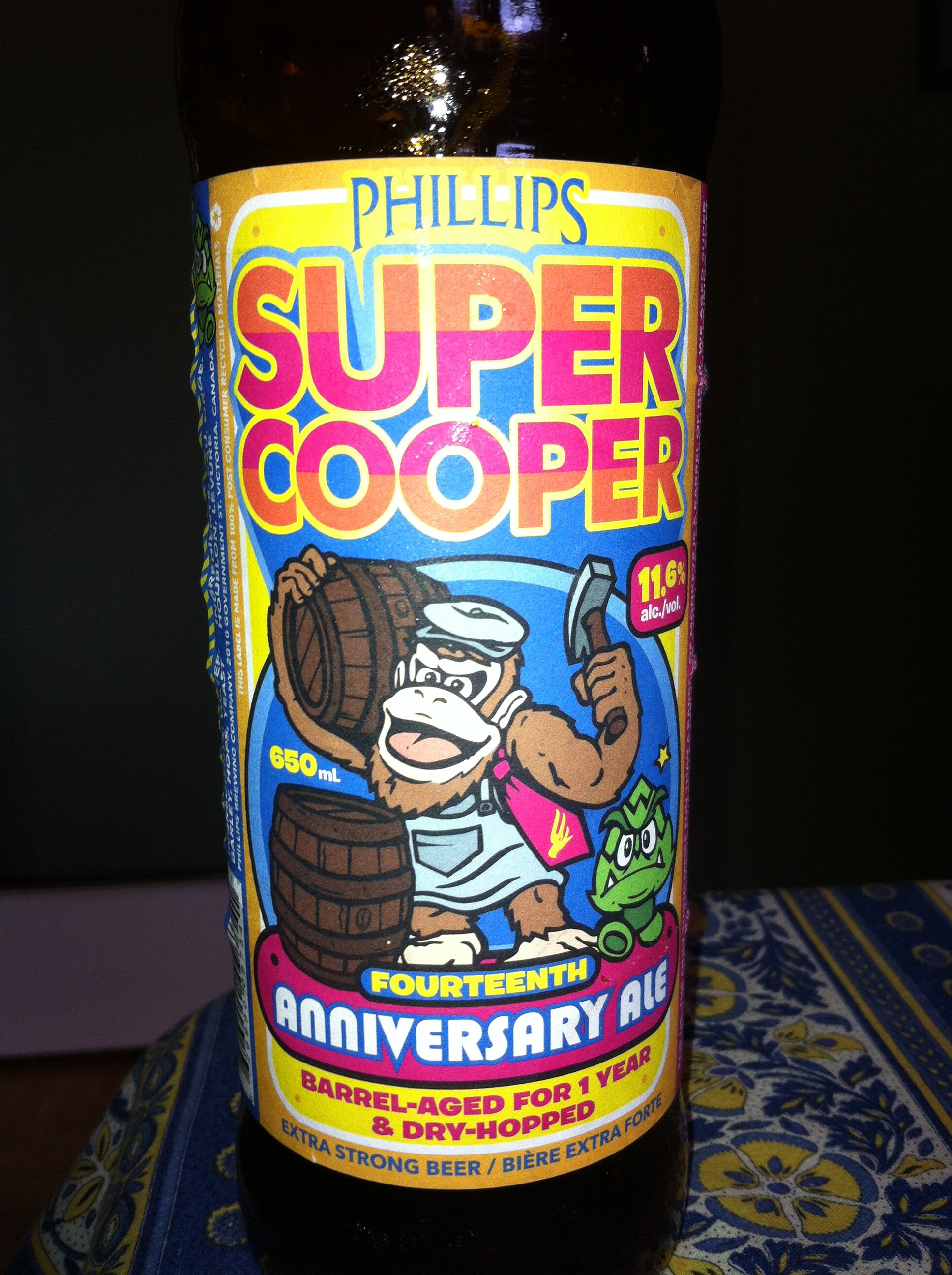 Phillips Super Cooper 14th Anniversary Ale Bottle (photo by Canal MacWhaler)