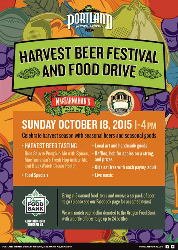 Portland Brewing‎ Harvest Beer Fest and Food Drive
