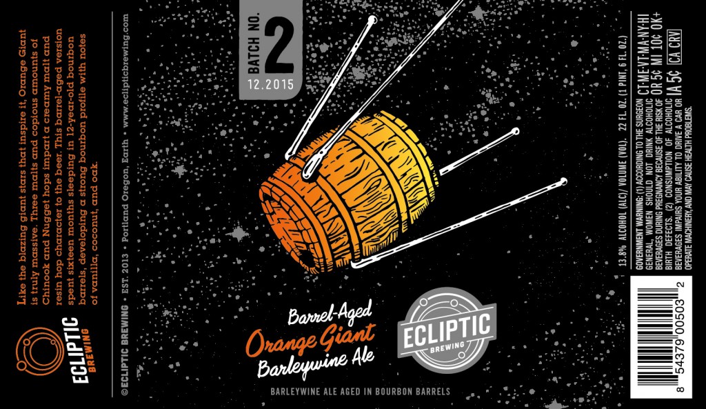 Ecliptic Barrel Aged Orange Giant Label