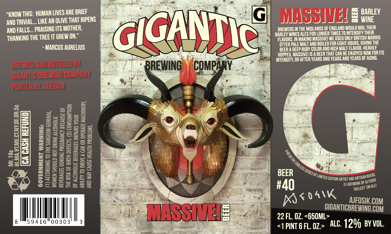 2016 Gigantic Brewing MASSIVE! Label
