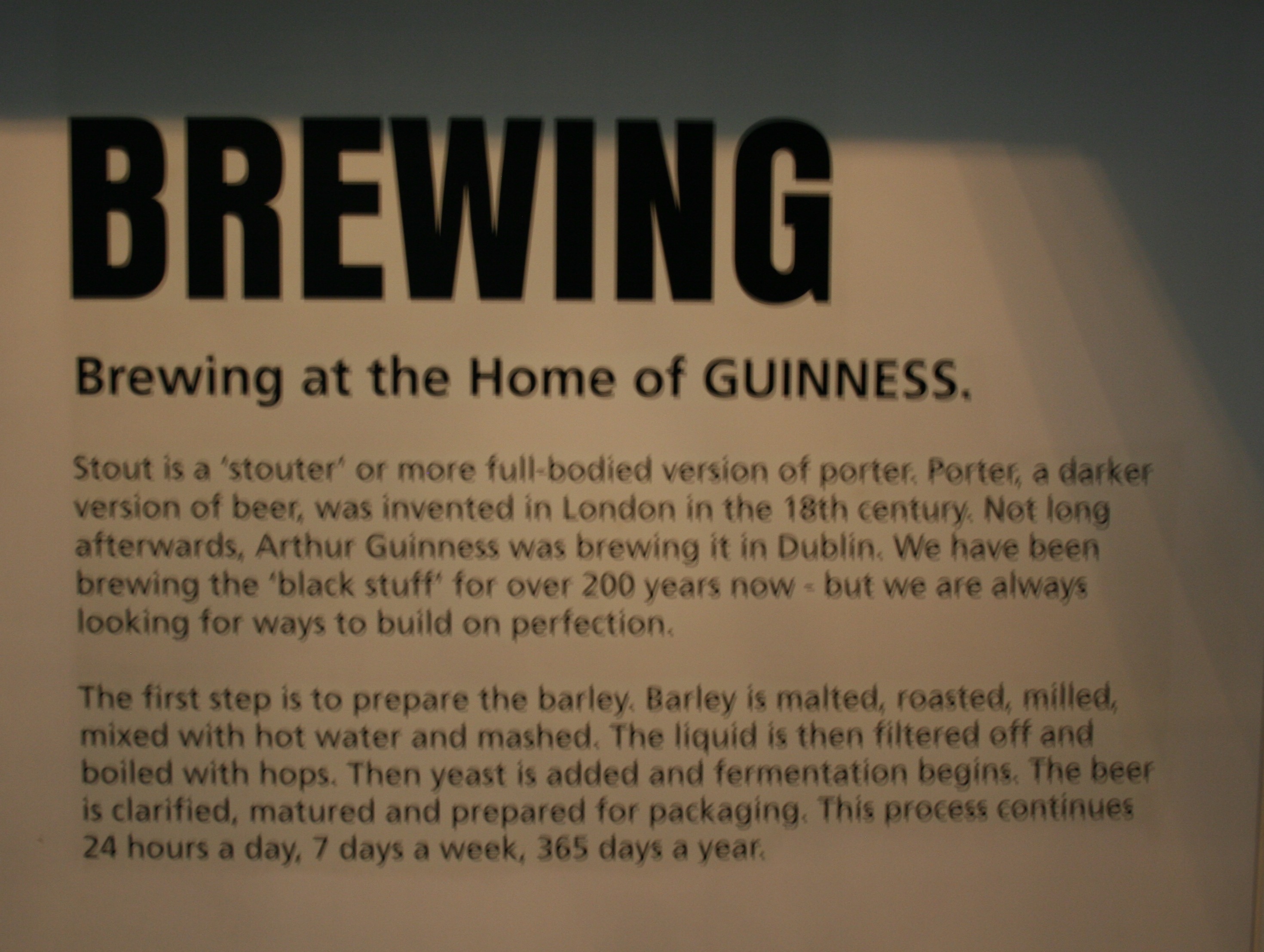 Brewing at the Guinness Storehouse.