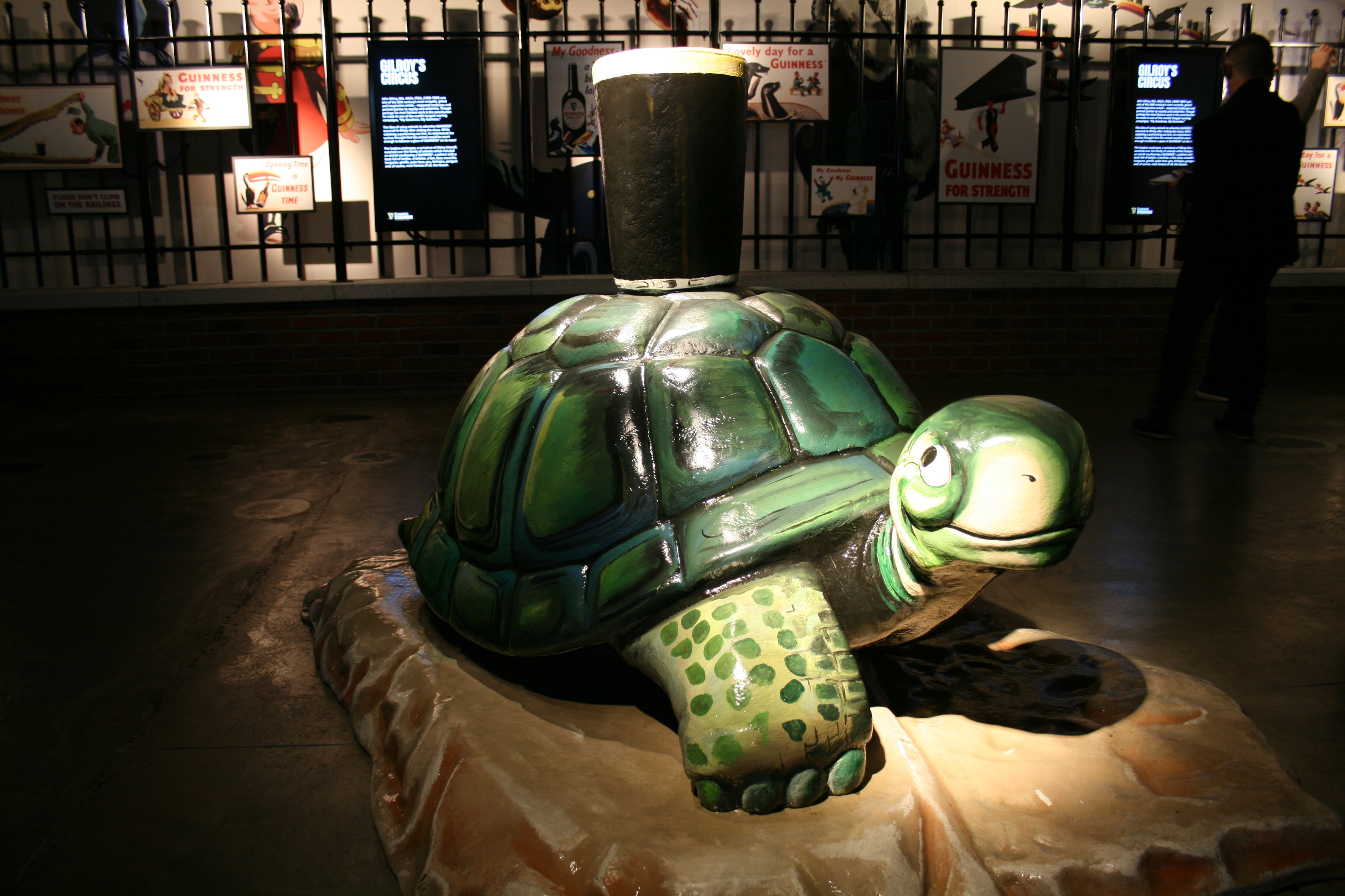 Guinness Turtle carrying a pint of Guinness created by John Gilroy.