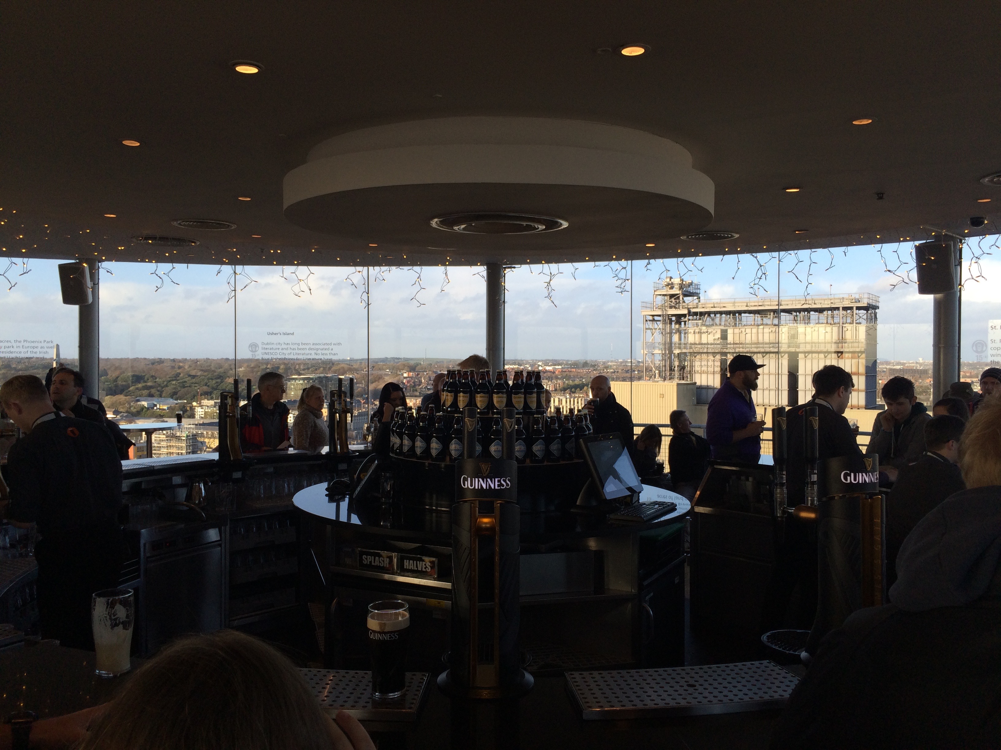 The Gravity Bar atop the Guinness Storehouse.