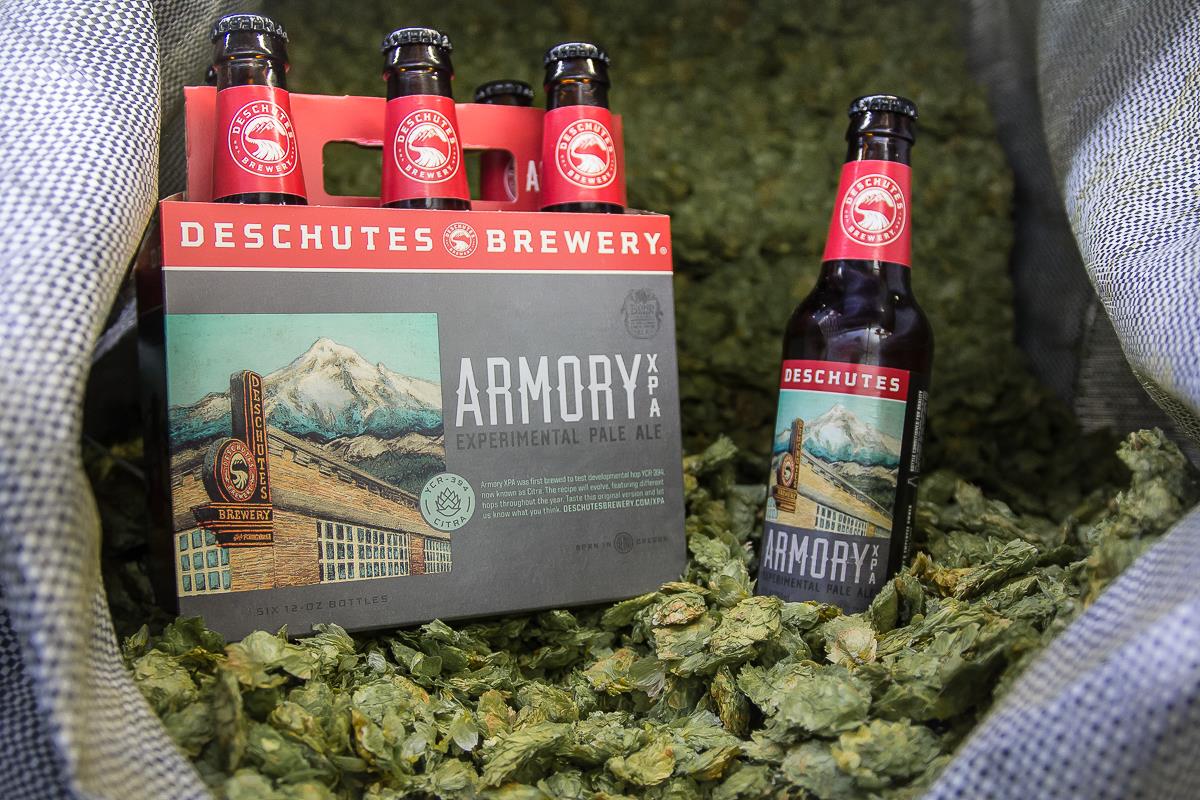 Deschutes Brewery Armory XPA Experimental Pale Ale now in 6 Packs. (image courtesy of Deschutes Brewery)