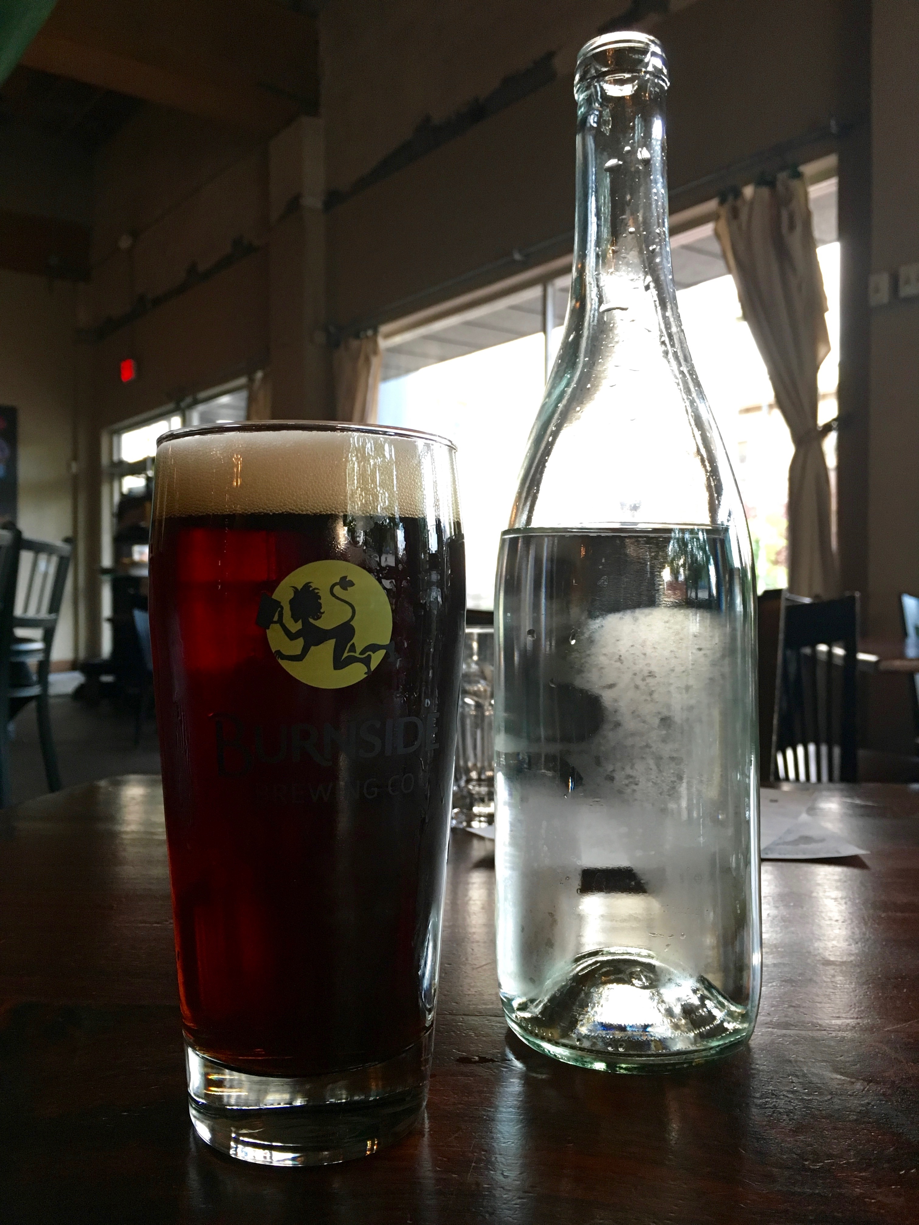 A pint of Burnside Brewing Puddletown Brown on a recent visit to the brewpub.