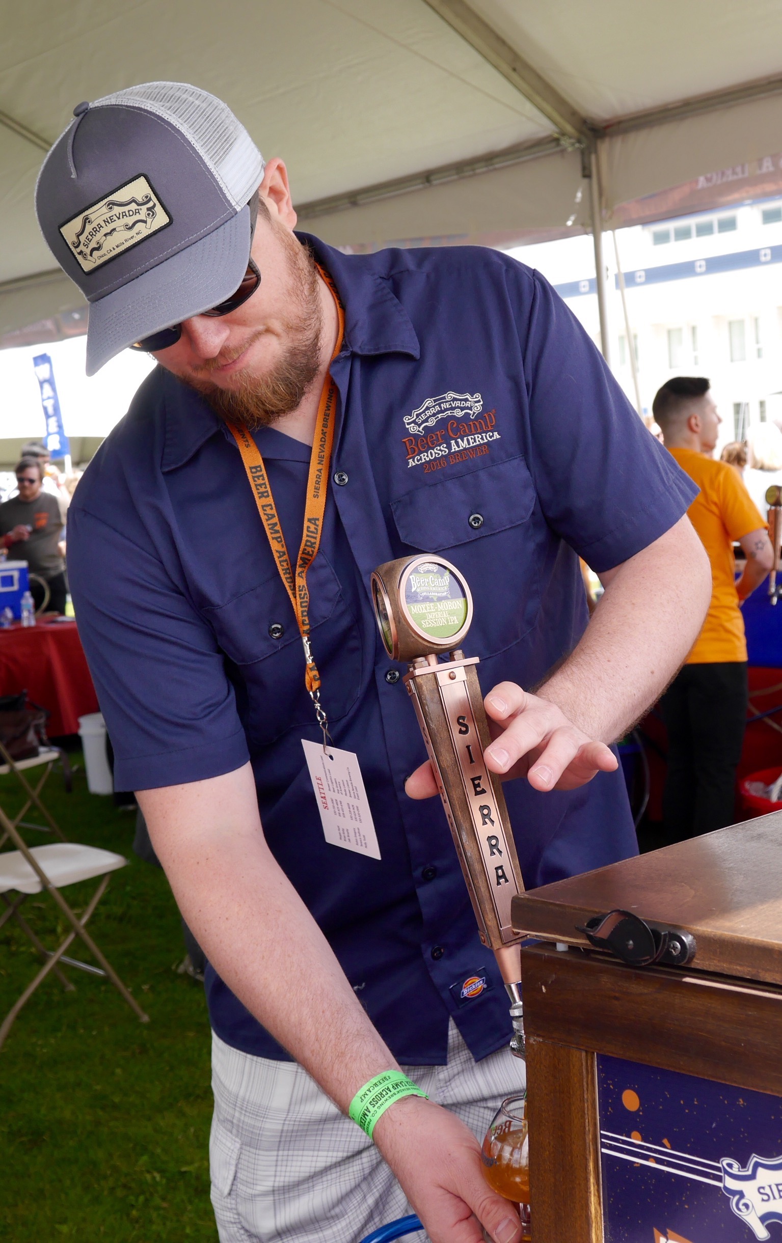A pour of Moxee Moron at Sierra Nevada Beer Camp Across America Festival in Seattle. (photo by Cat Stelzer)