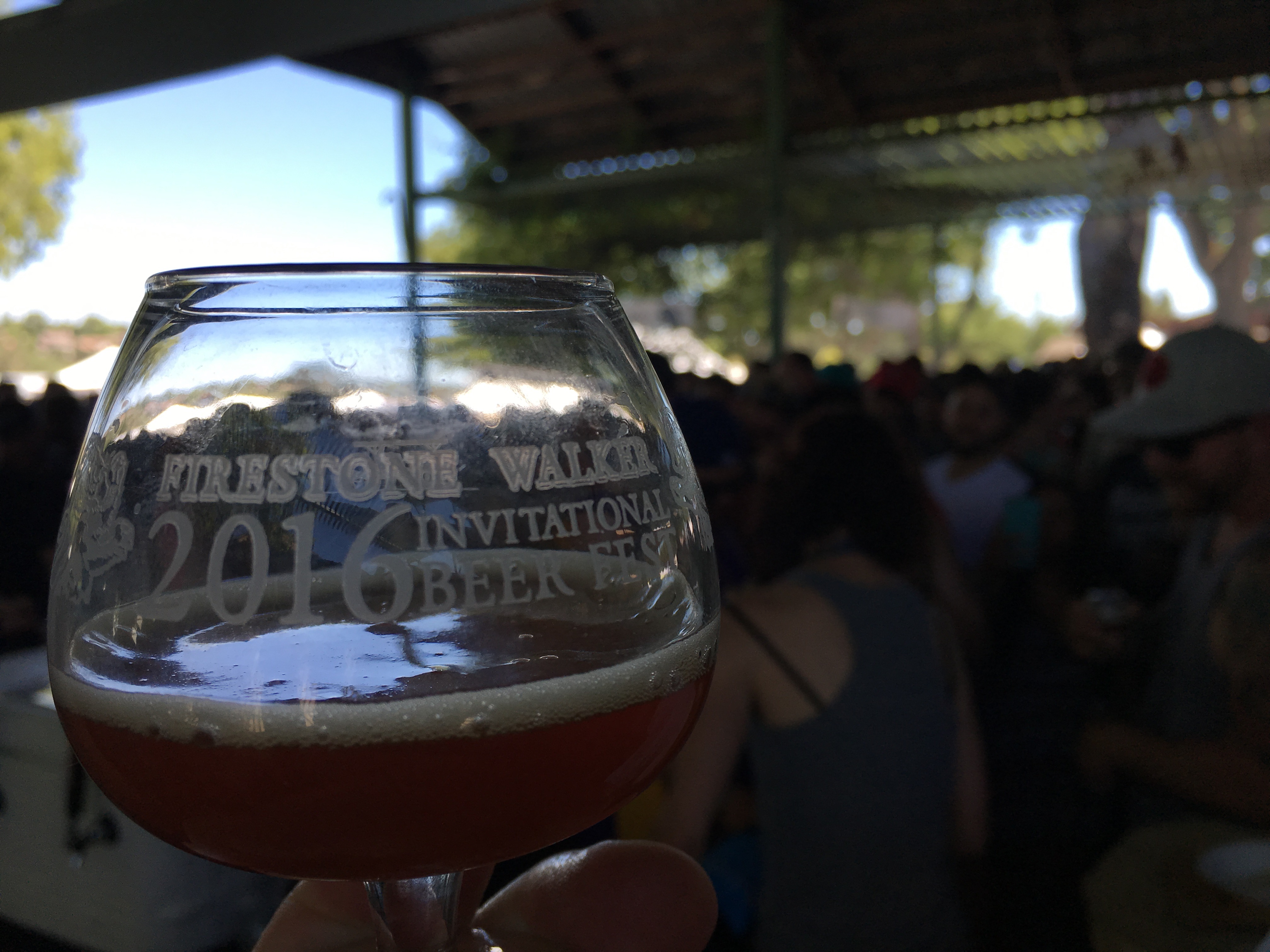 A pour of the Russian River 2009 Supplication at the 2016 Firestone Walker Invitational Beer Fest.
