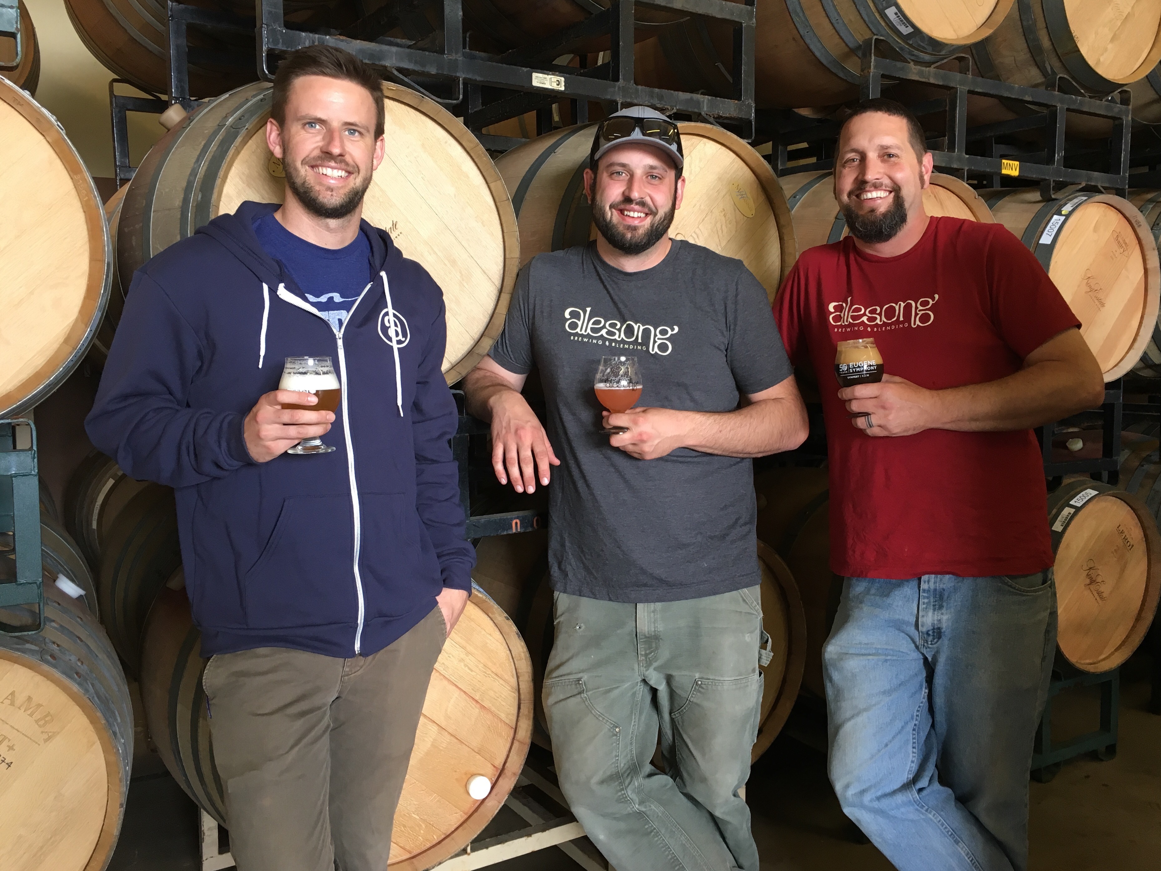 Alesong Brewing & Blending owners Doug Coombs, Brian Coombs and Matt Van Wyk. (photo by D.J. Paul)