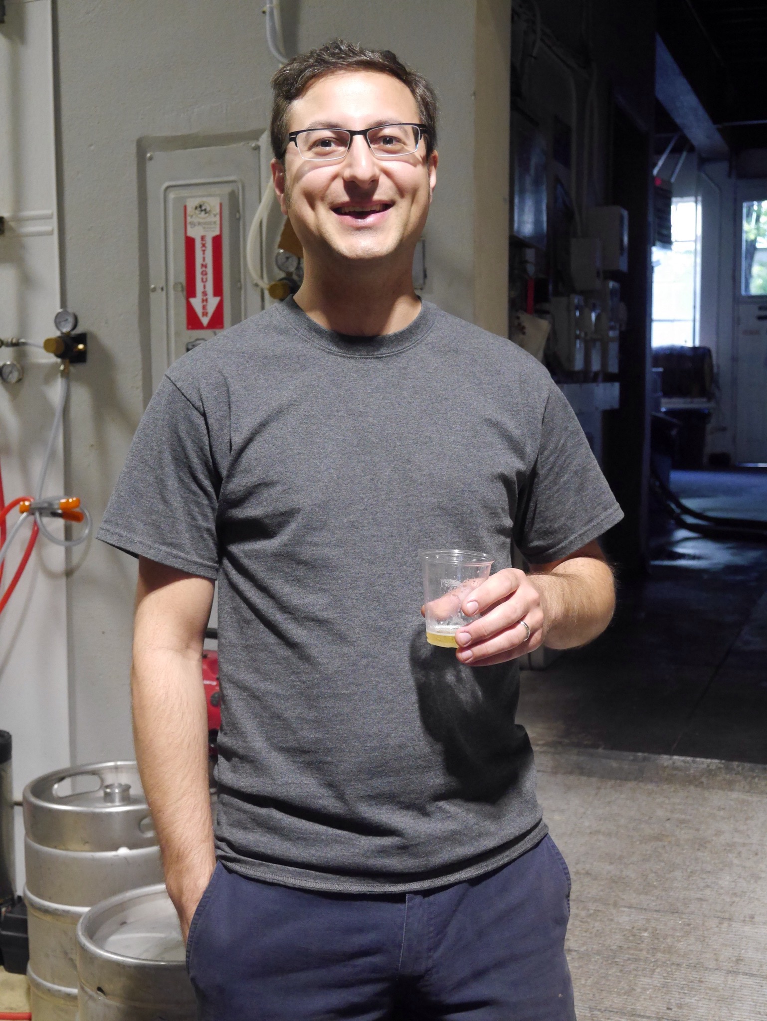 Alex Ganum, owner of Upright Brewing at the 2016 Portland Fruit Beer Festival media preview. (photo by Cat Stelzer)