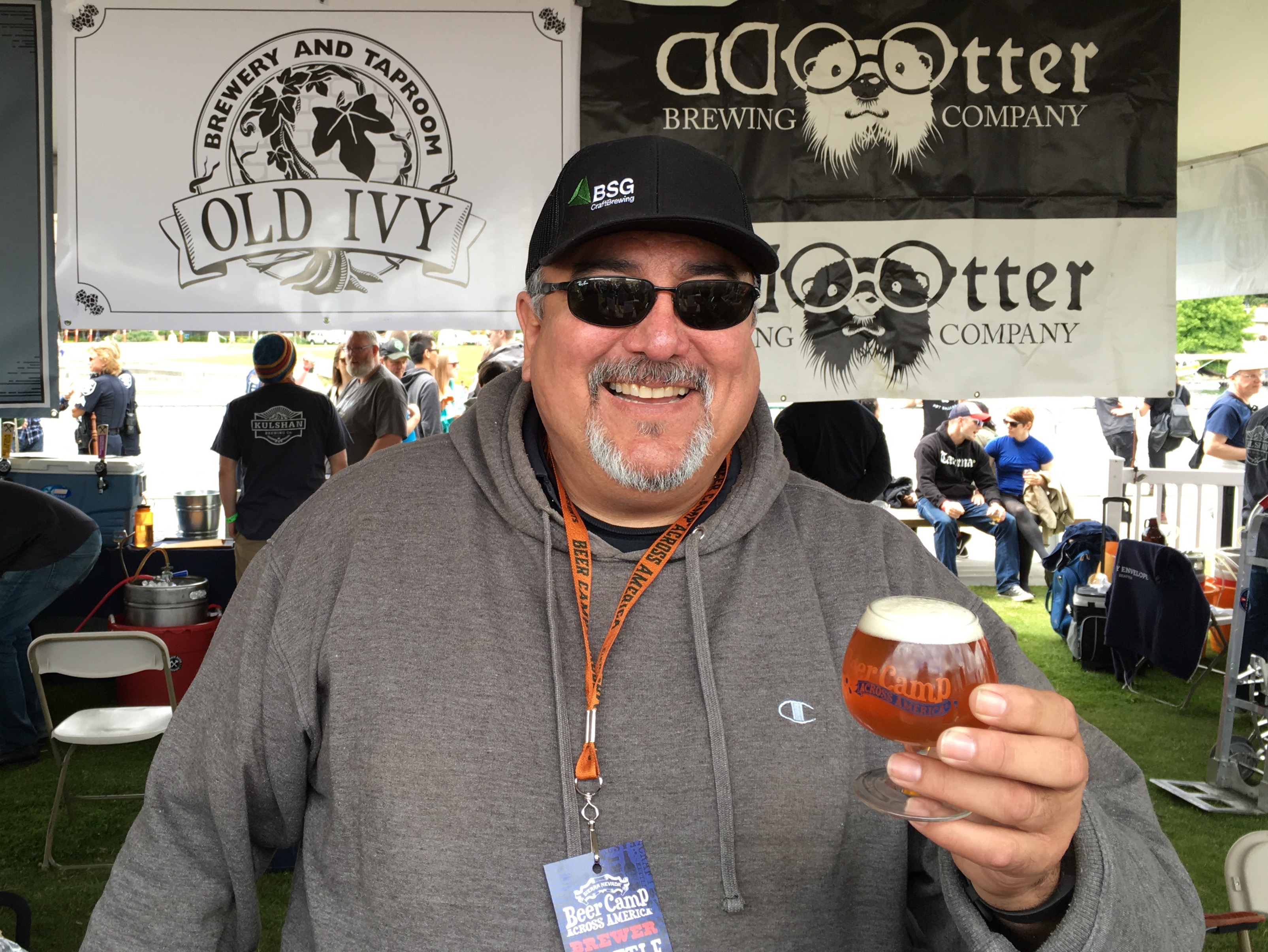 Dave Nunez from Old Ivy pouring his great beers from Chris Spollen at Sierra Nevada Beer Camp Across America Festival in Seattle. (photo by D.J. Paul)