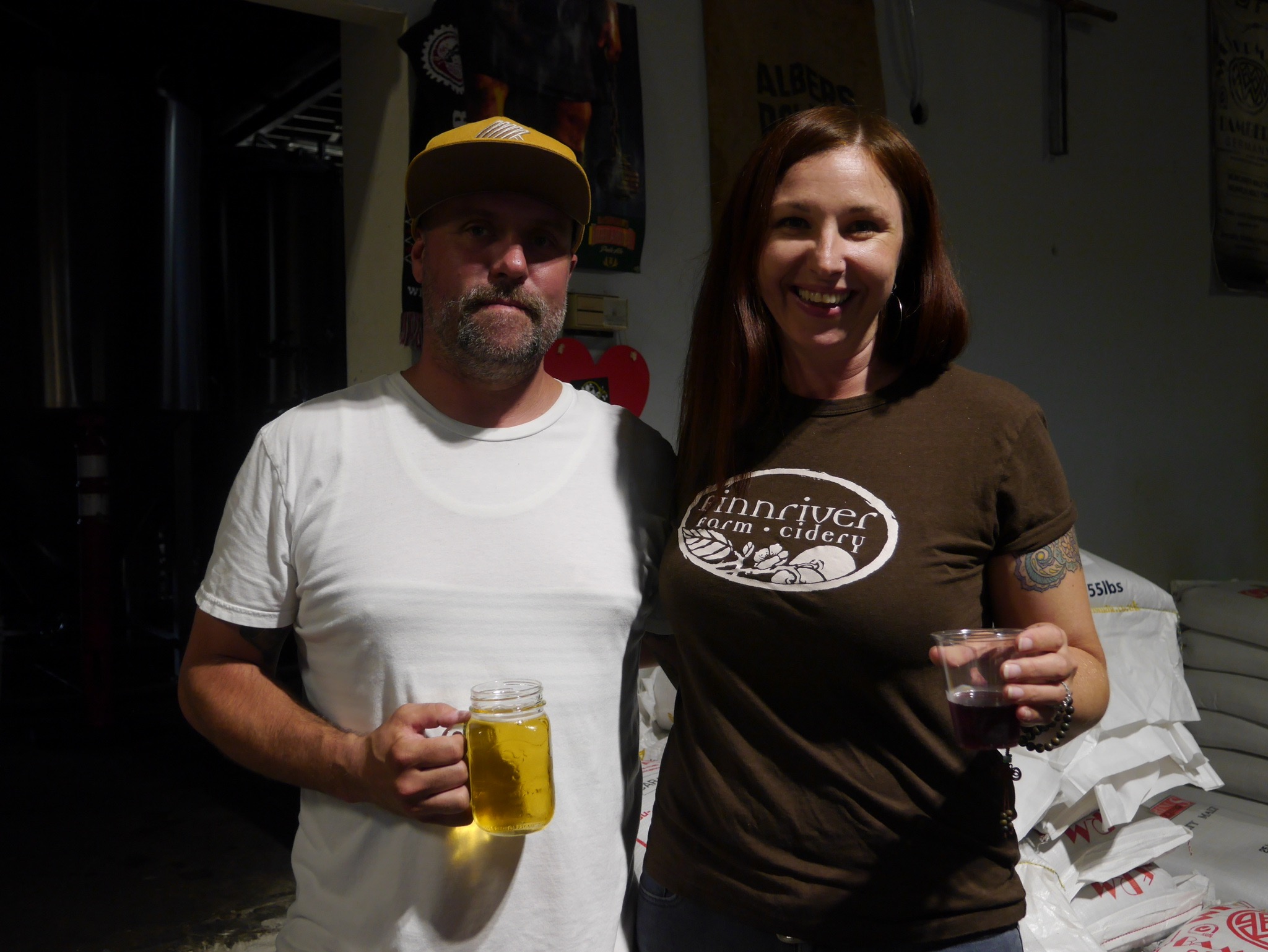 Jason Mcadam and Jana Daisy-Ensign at the 2016 Portland Fruit Beer Festival media preview. (photo by Cat Stelzer)