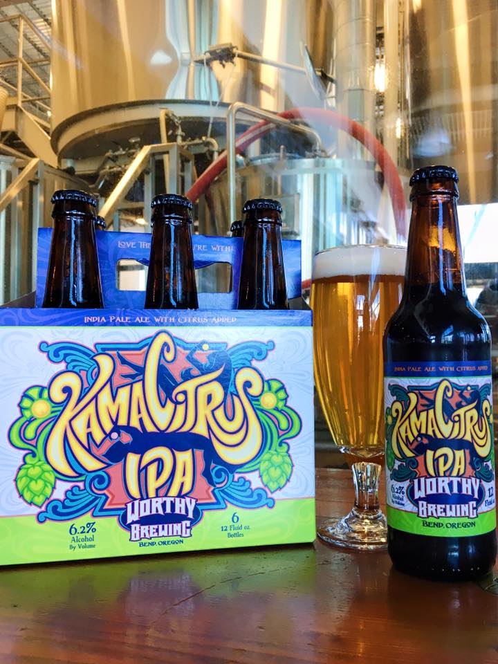 New 6 pack of Kama Citrus IPA from Worthy Brewing. (image courtesy of Worthy Brewing)