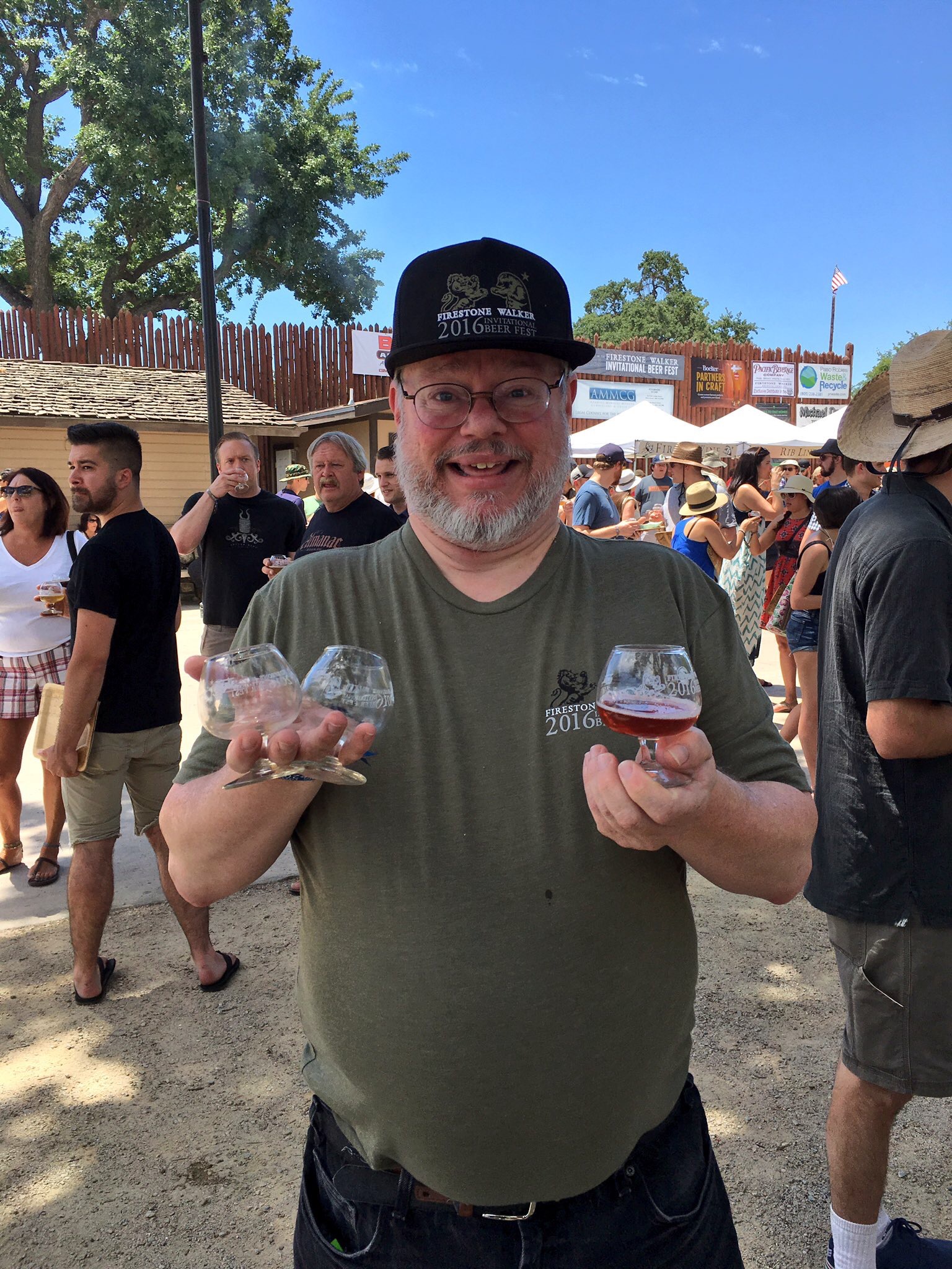 This guy must be thirsty! Of course Don Scheidt was in Paso Robles all the way from Portland, Oregon to celebrate the 2016 Firestone Walker Invitational Beer Fest.