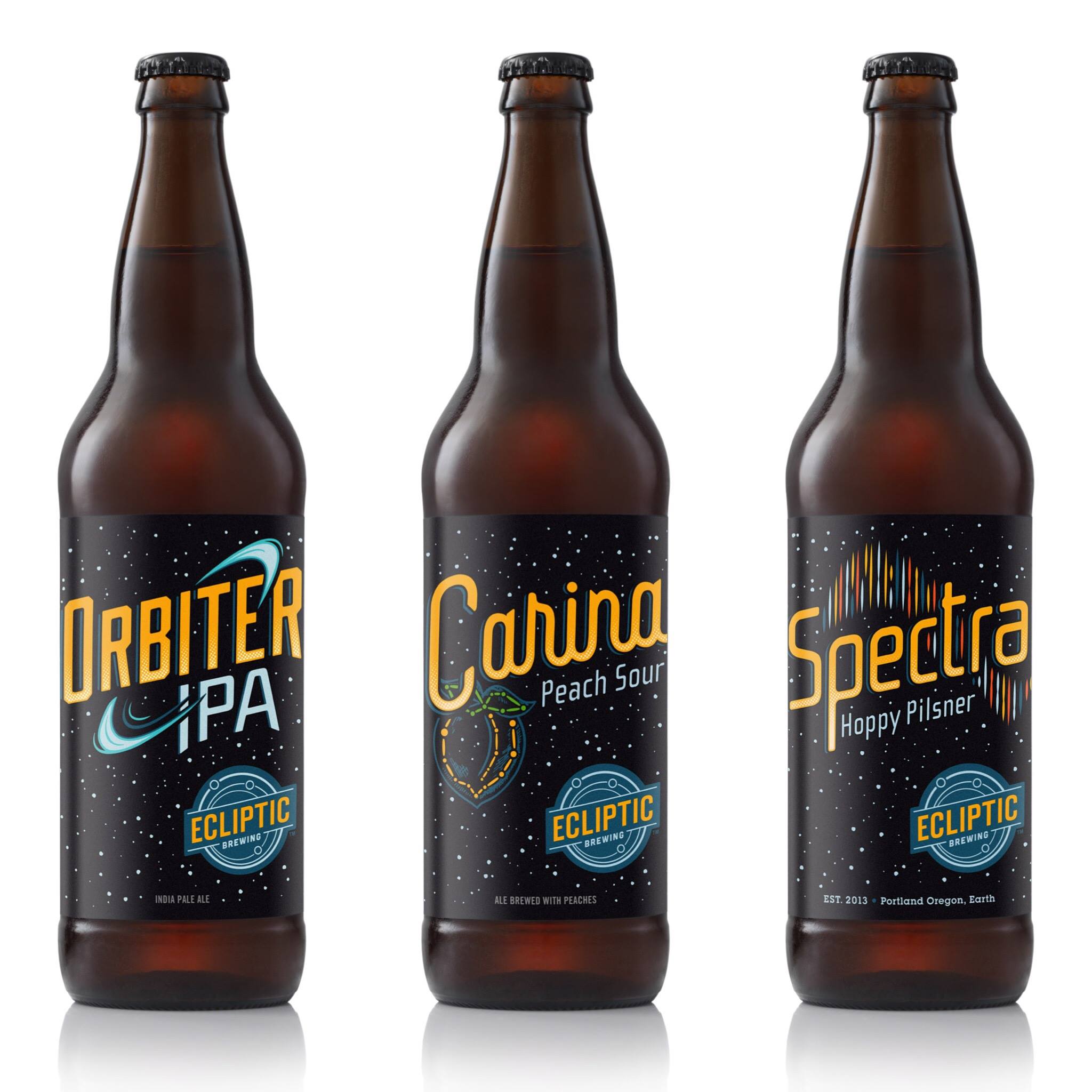 New labels for Ecliptic Brewing will hit store shelves in the near future. (image courtesy of Ecliptic Brewing)