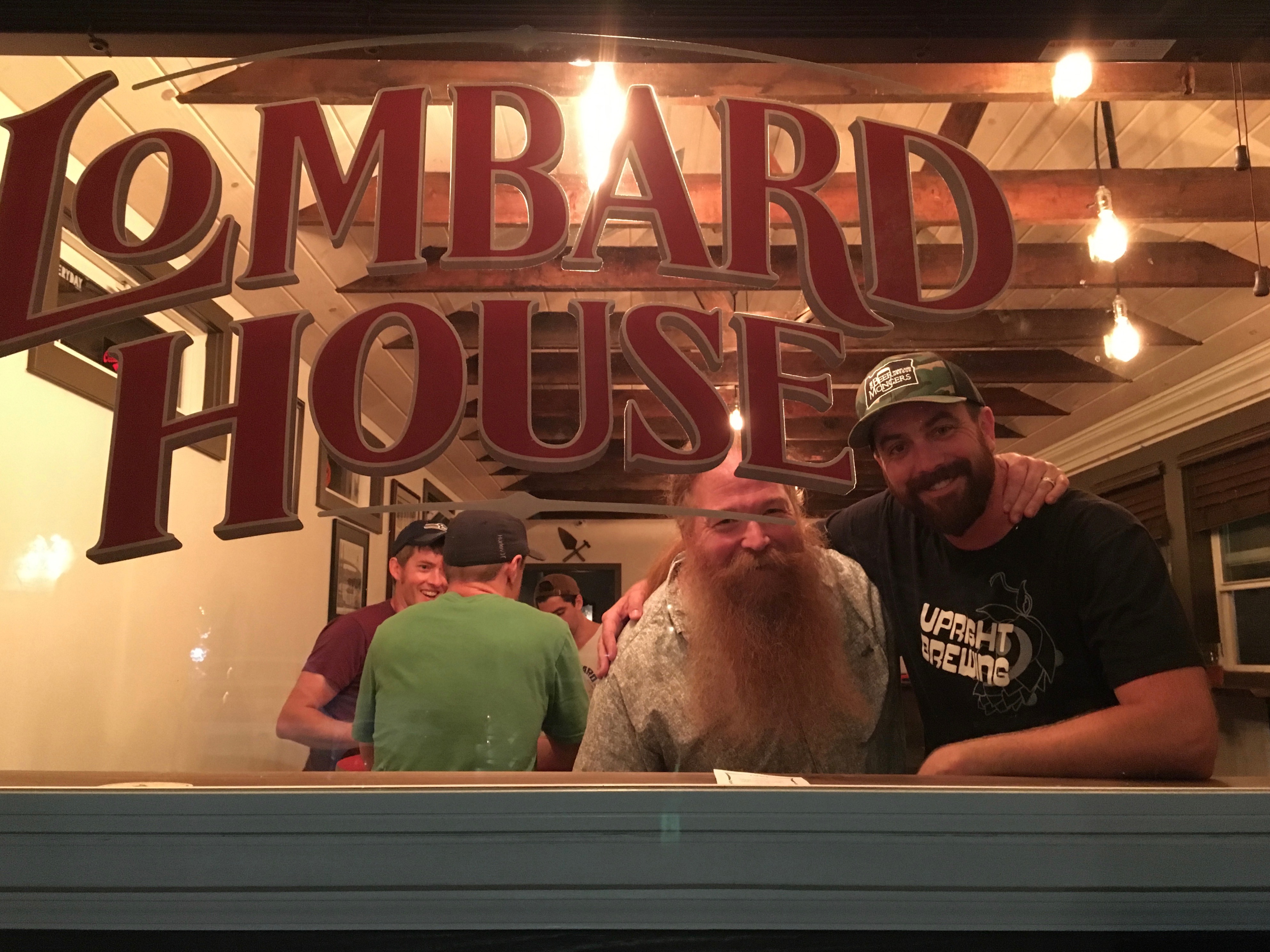 Proprietor Brian Koch along with local beer legend Charles Culp at Lombard House. Charles may be seen occasionally behind the bar during a daytime shift.
