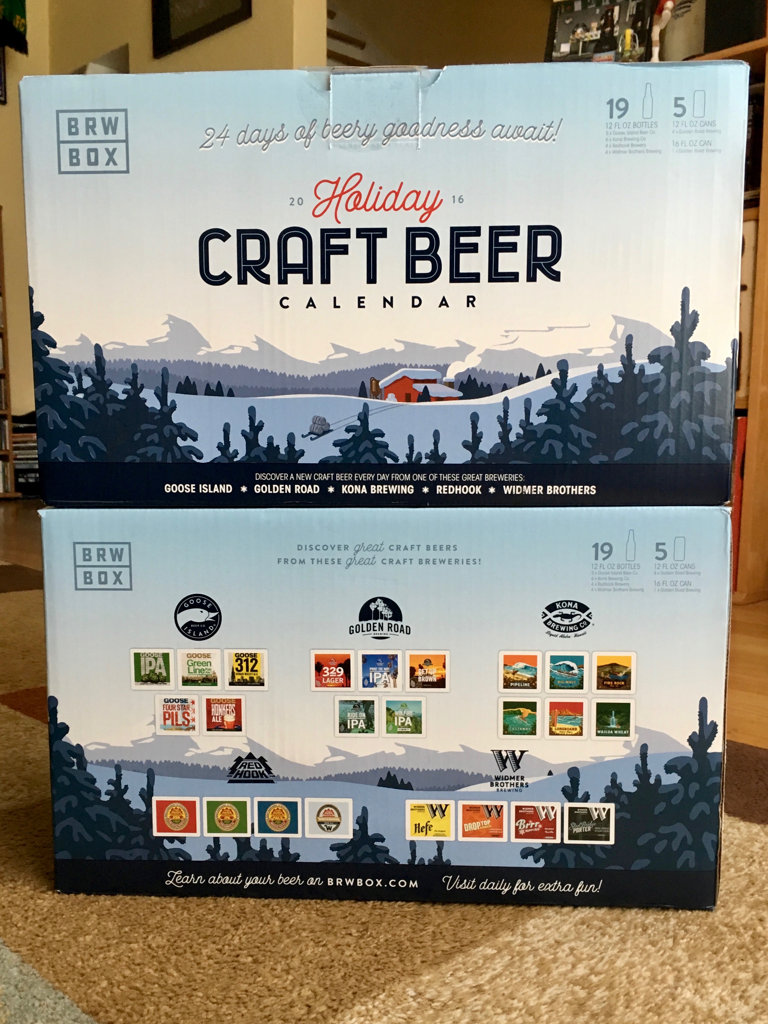 The new 2016 BRWBOX Holiday Craft Beer Advent Calendar.