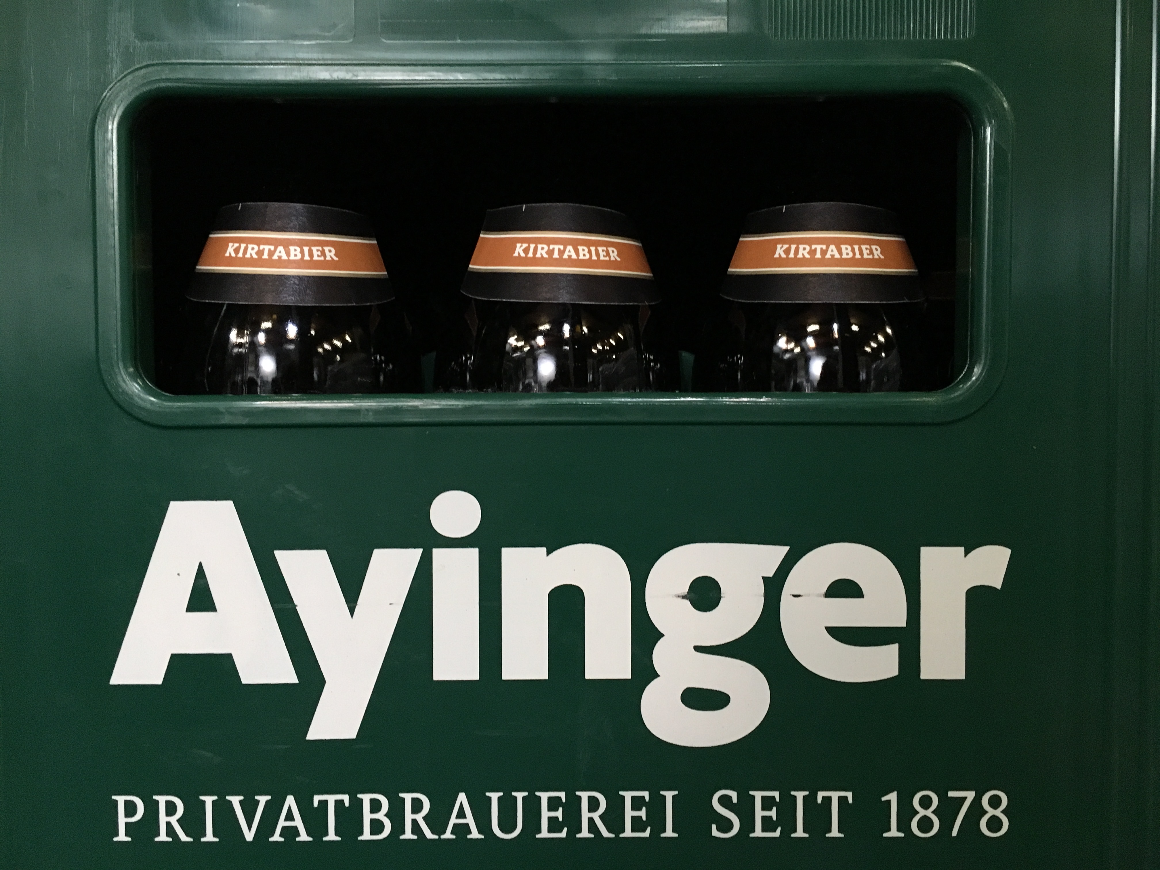Bottles of Ayinger Kirtabier ready to ship.