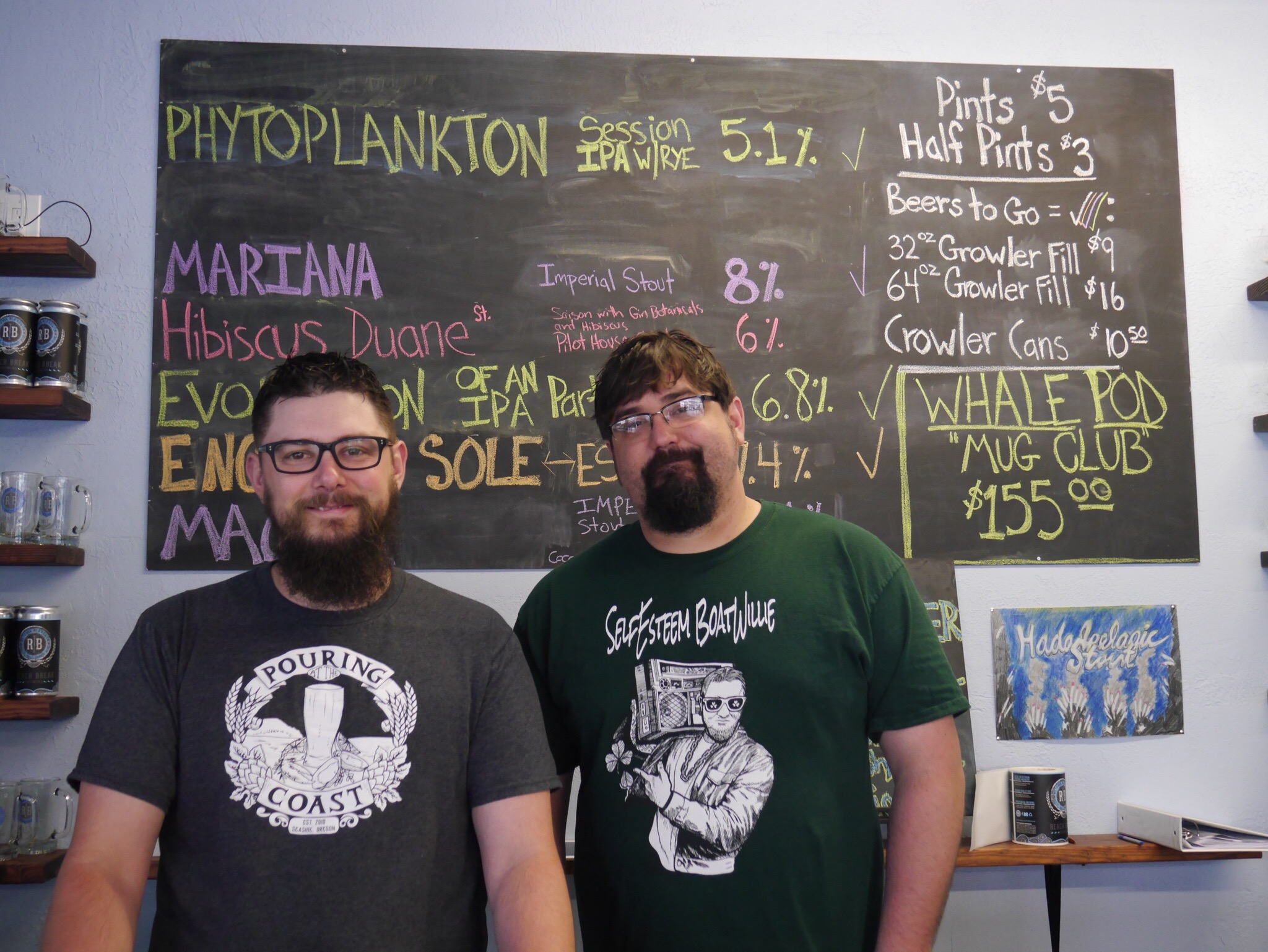 Brothers Josh and Jared Allison, owners of Reach Break Brewing in Astoria, Oregon. (photo by Cat Stelzer)