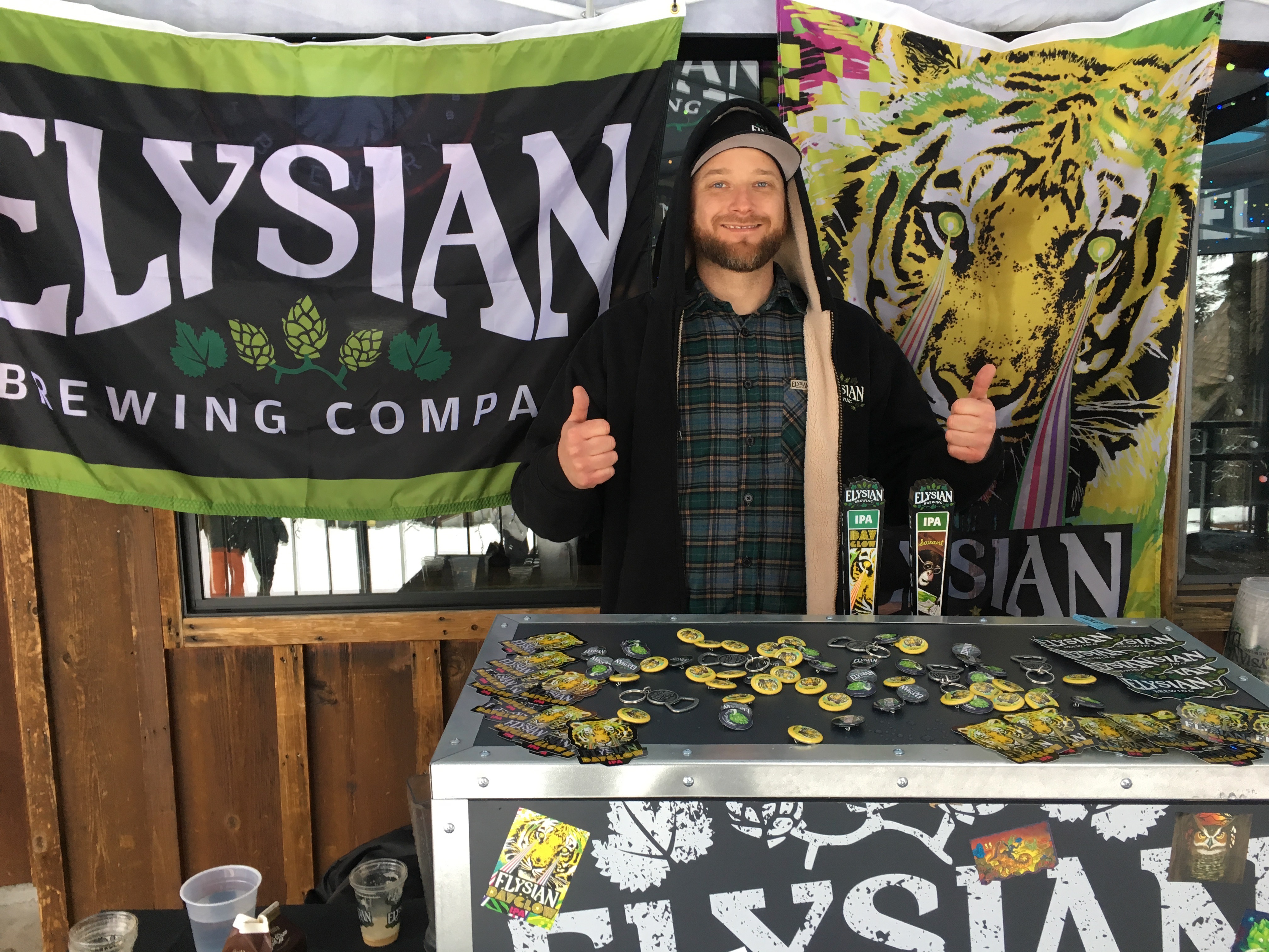 Dave Chappell from Elysian Brewing at Mt. Hood Skibowl.