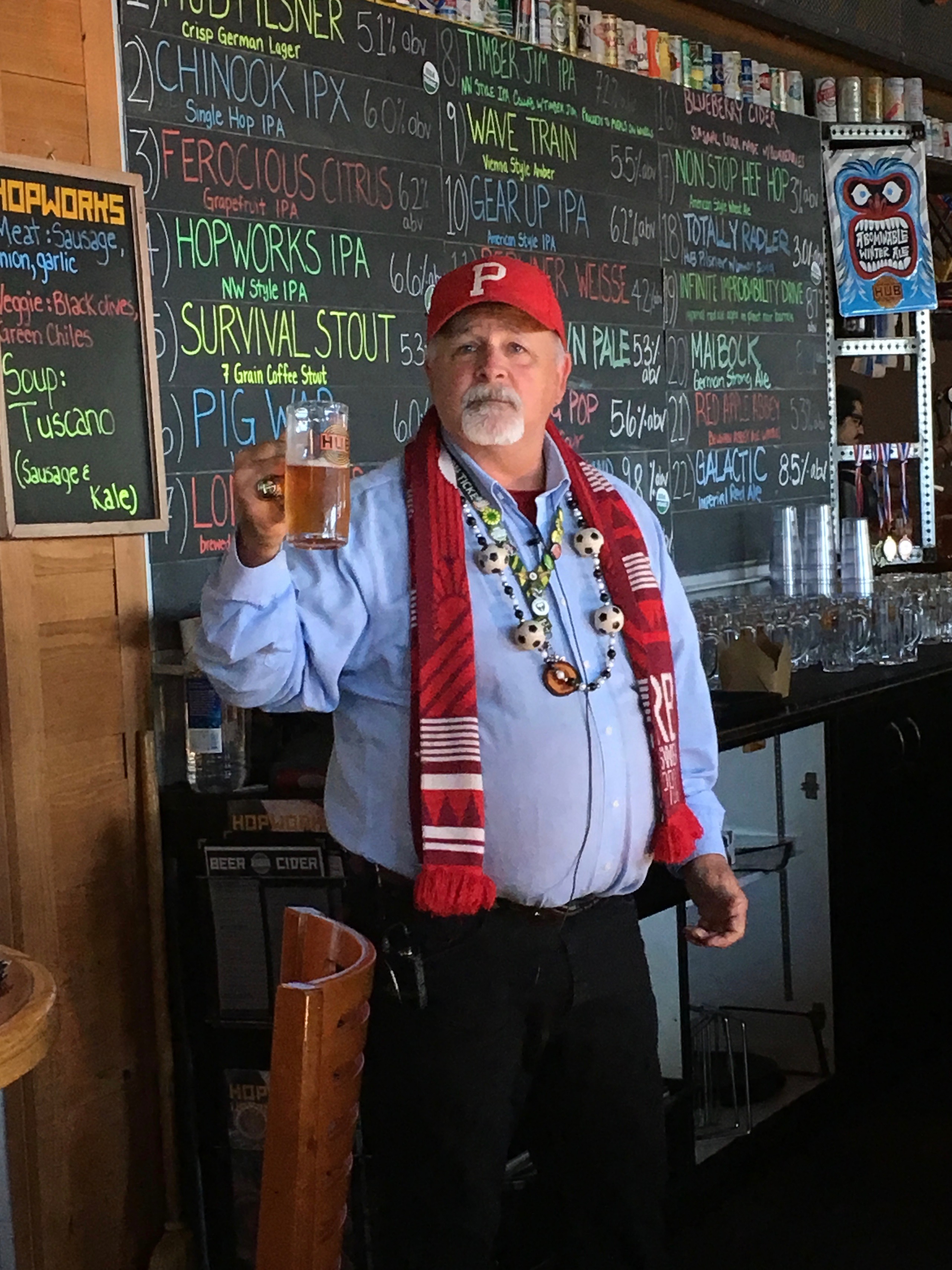 Hopworks honored Timber Jim with a beer during the 2017 Timbers season. (photo by Cat Stelzer)