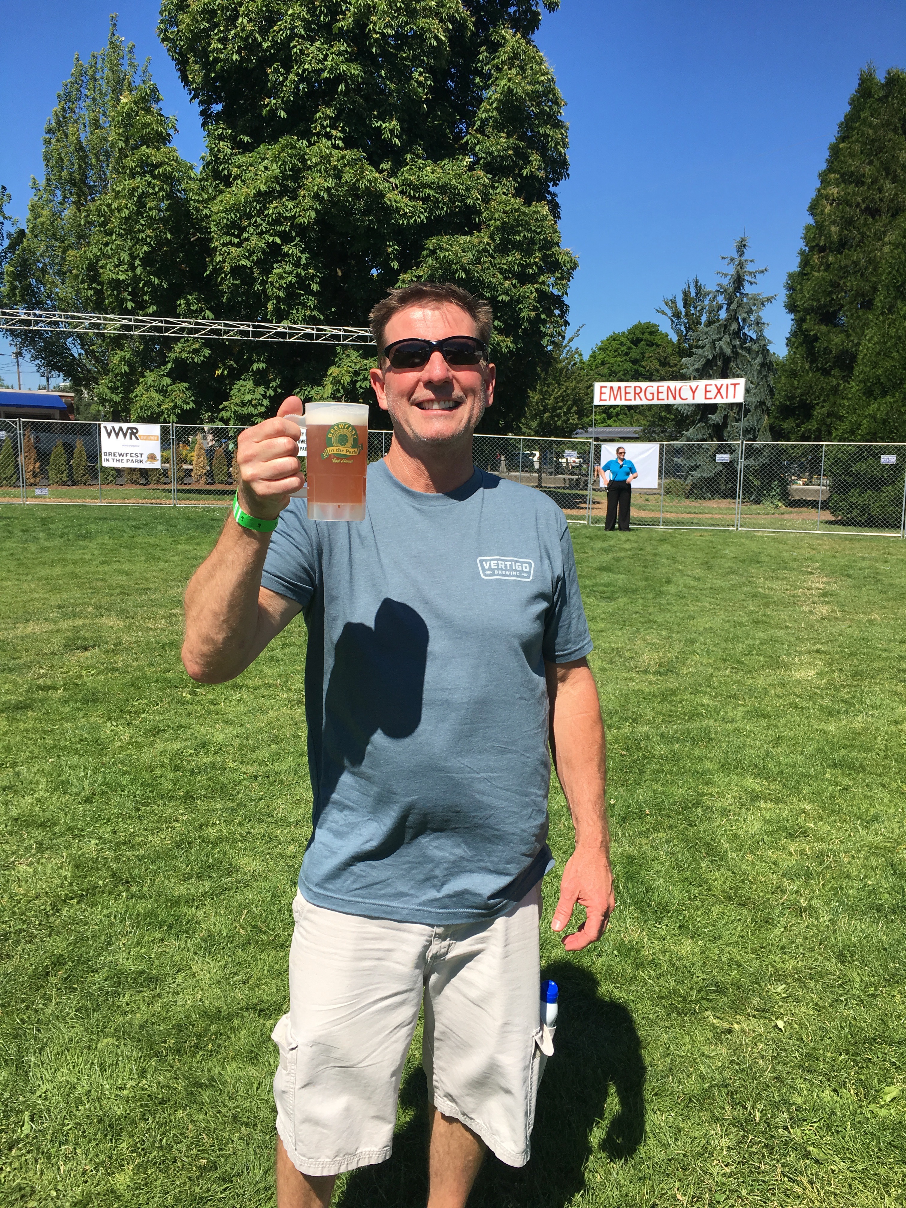 Mike Kinion from Vertigo Brewing at the inaugural Brewfest in the Park held at Overlook Park.