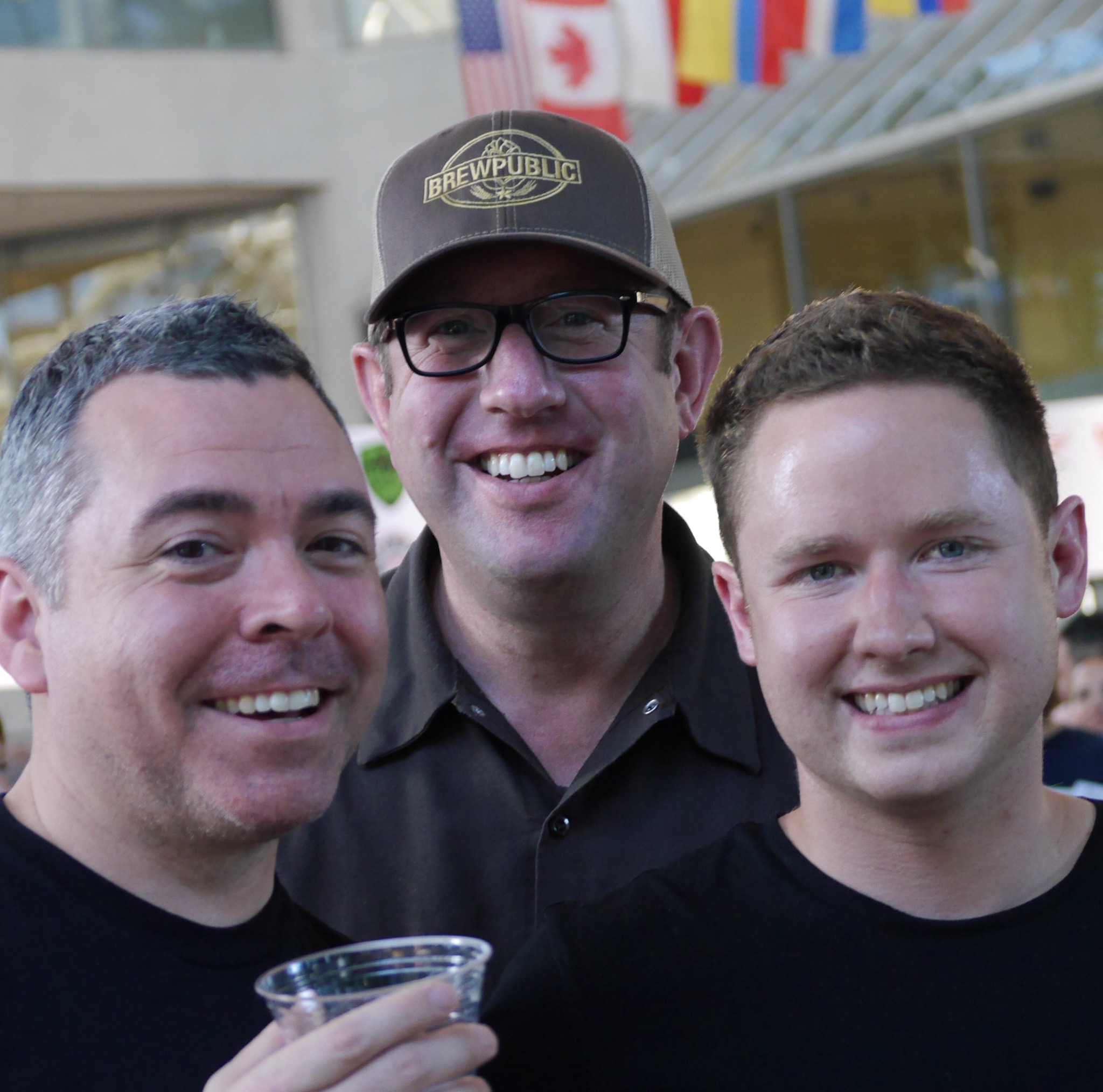Nick Rivers, DJ Paul and Ryan Spencer at Maletis Beverage's Fest on the Edge. (photo by Cat Stelzer)