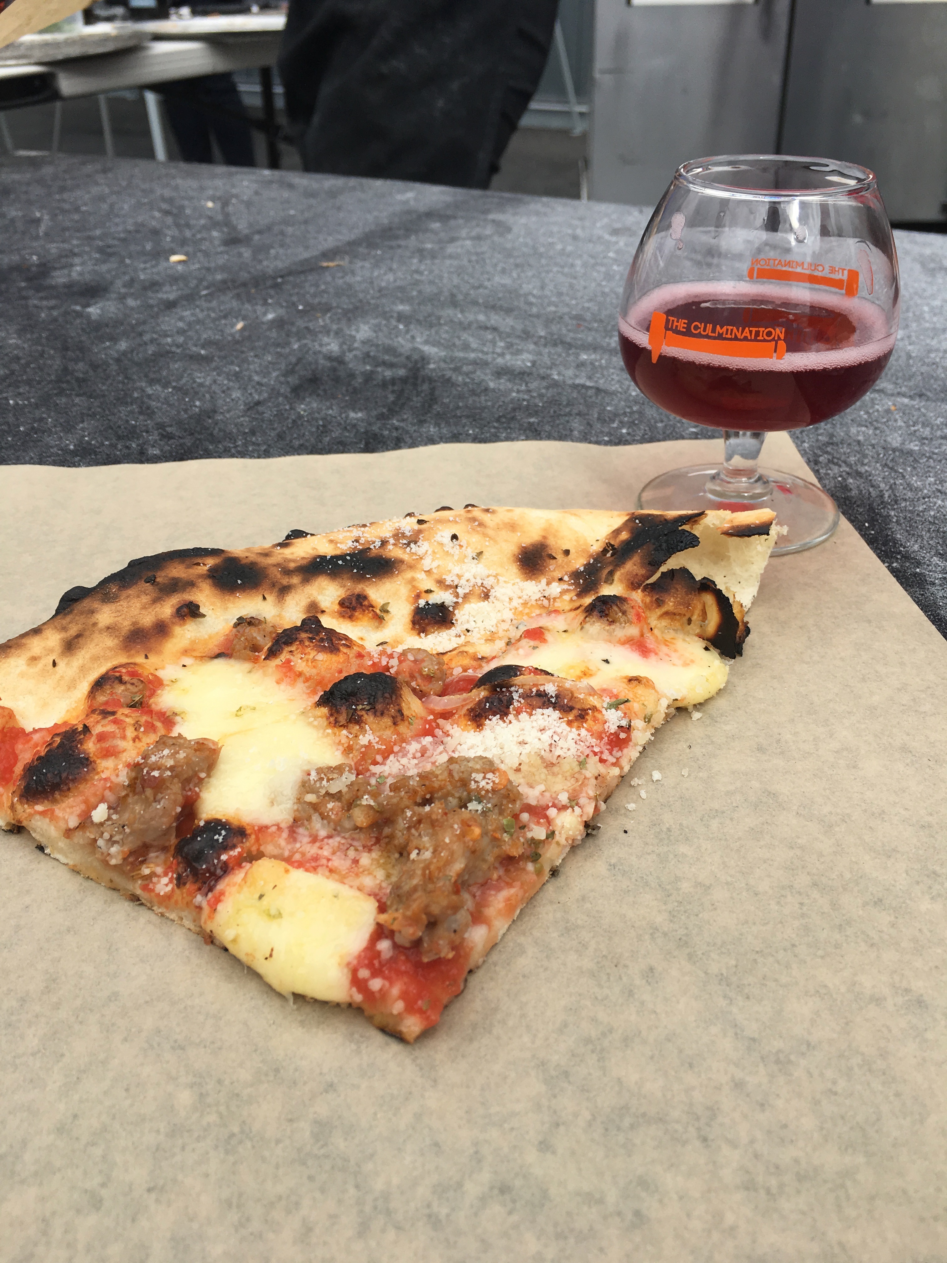 The Masonry from Seattle made pizza for the attendees at The Culmination Festival at Anchorage Brewing.