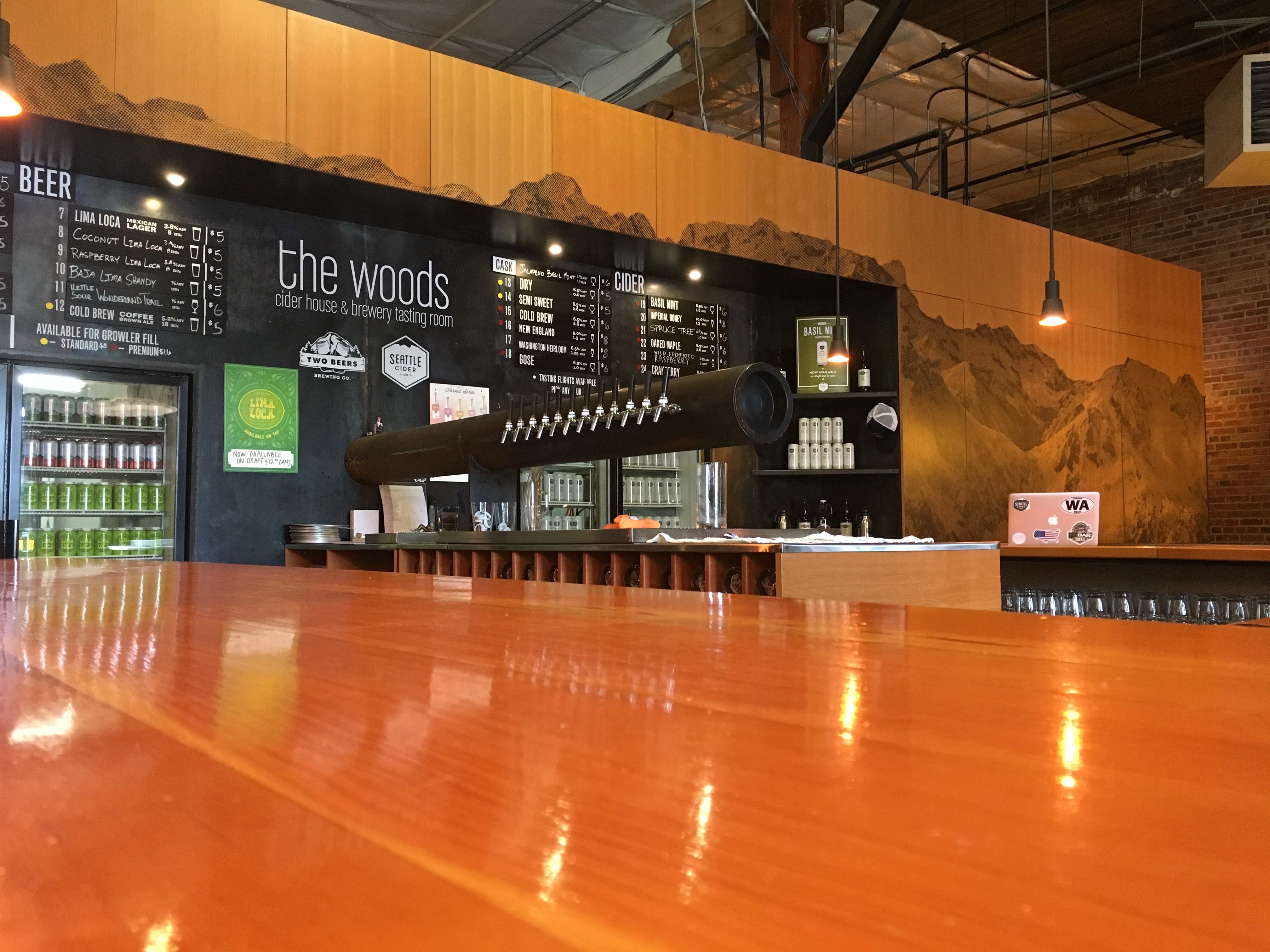 The expansion of The Woods brings a much larger, inviting space to Two Beers and Seattle Cider.