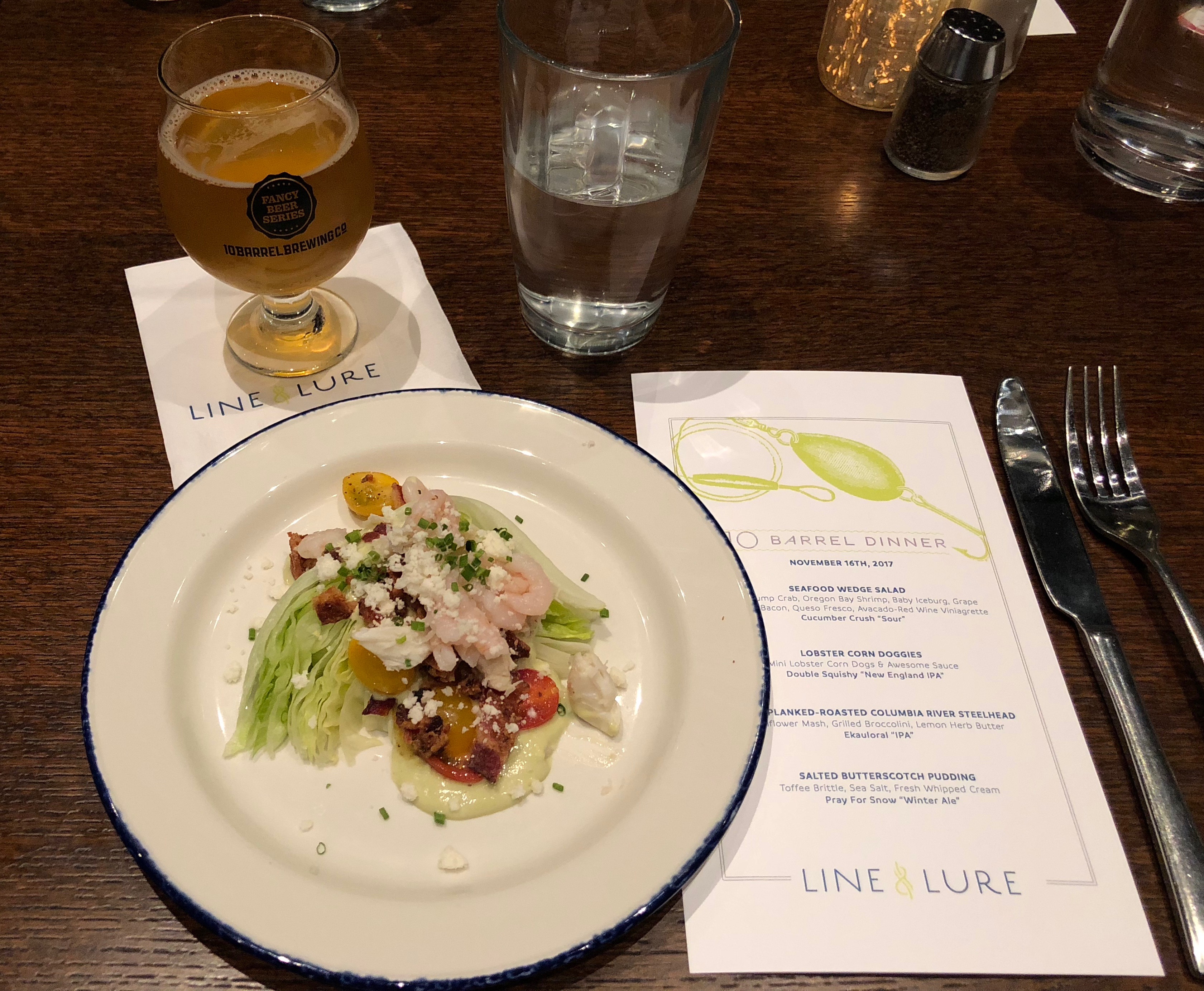 Attend a beer and seafood dinner at a casino? Why not? Line & Lure provided a great dinner and experience when it partnered with 10 Barrel Brewing for a dinner inside ilani Casino & Resort.