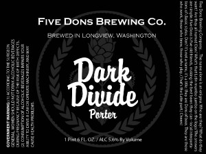 Five Dons Brewing Dark Divide Porter