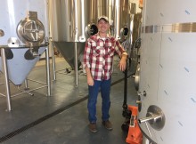 Co-brewmaster and co-founder of 54-40 Brewing in Washougal, WA, Bolton "Bolt" Minister with some new brewing tanks freshly arrived from Practical Fusion