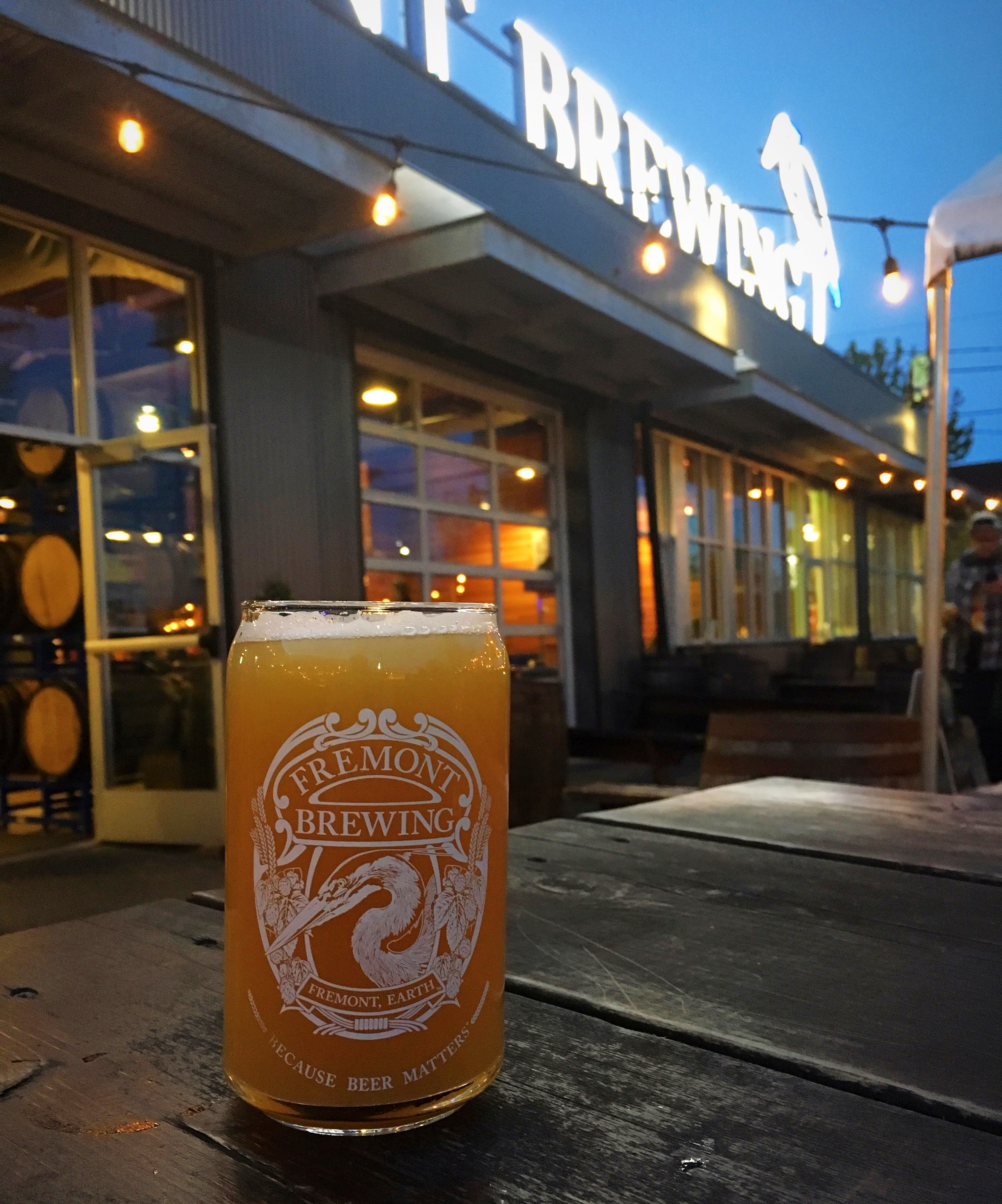 A Hazy IPA at Fremont Brewing during Seattle Beer Week.