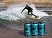 image of Crux Fermentation Project Play Wave Northwest Pale Ale featurng surfer Travis Yamada courtesy of John Trapper