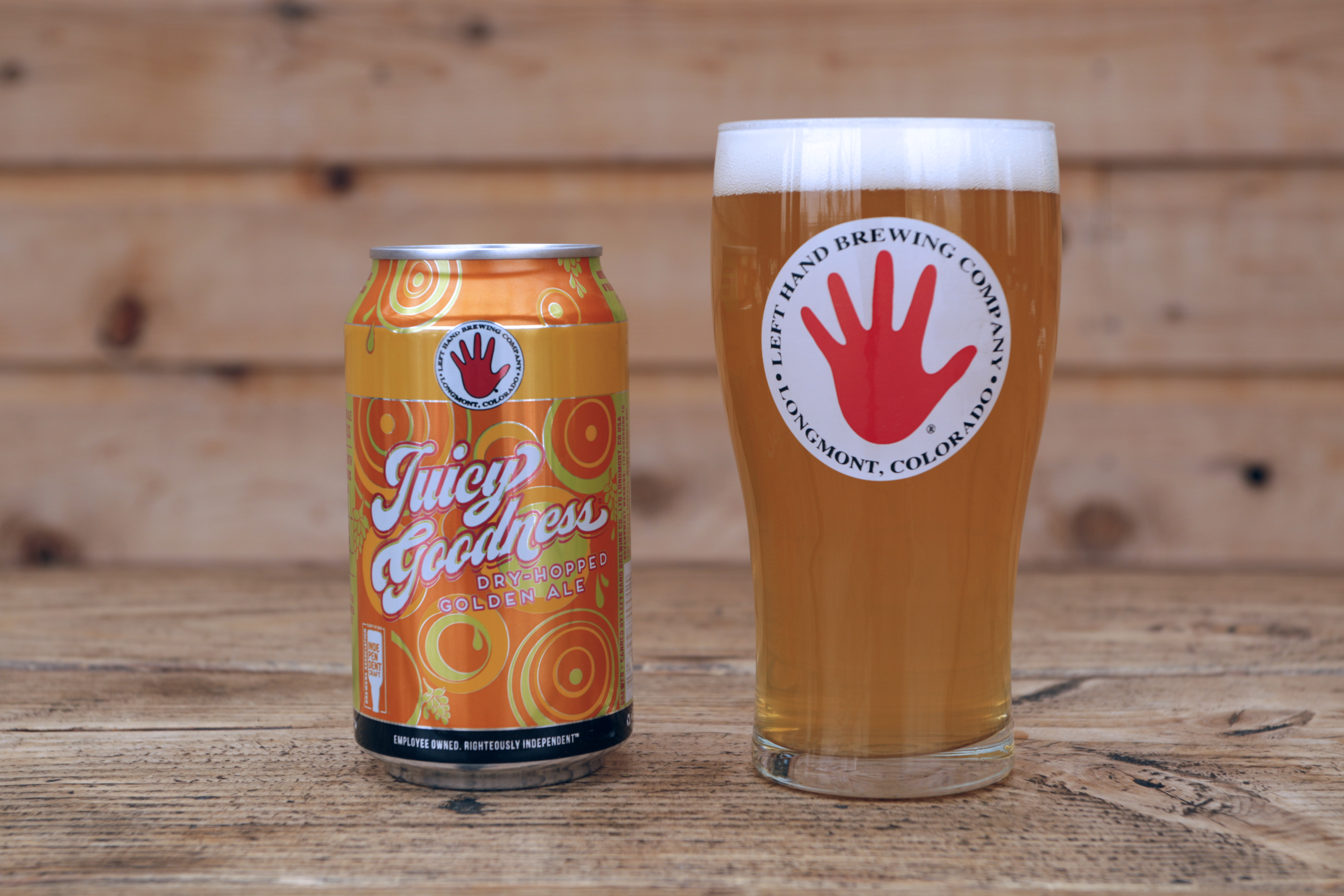 image of Juicy Goodness Dry Hopped Golden Ale courtesy of Left Hand Brewing