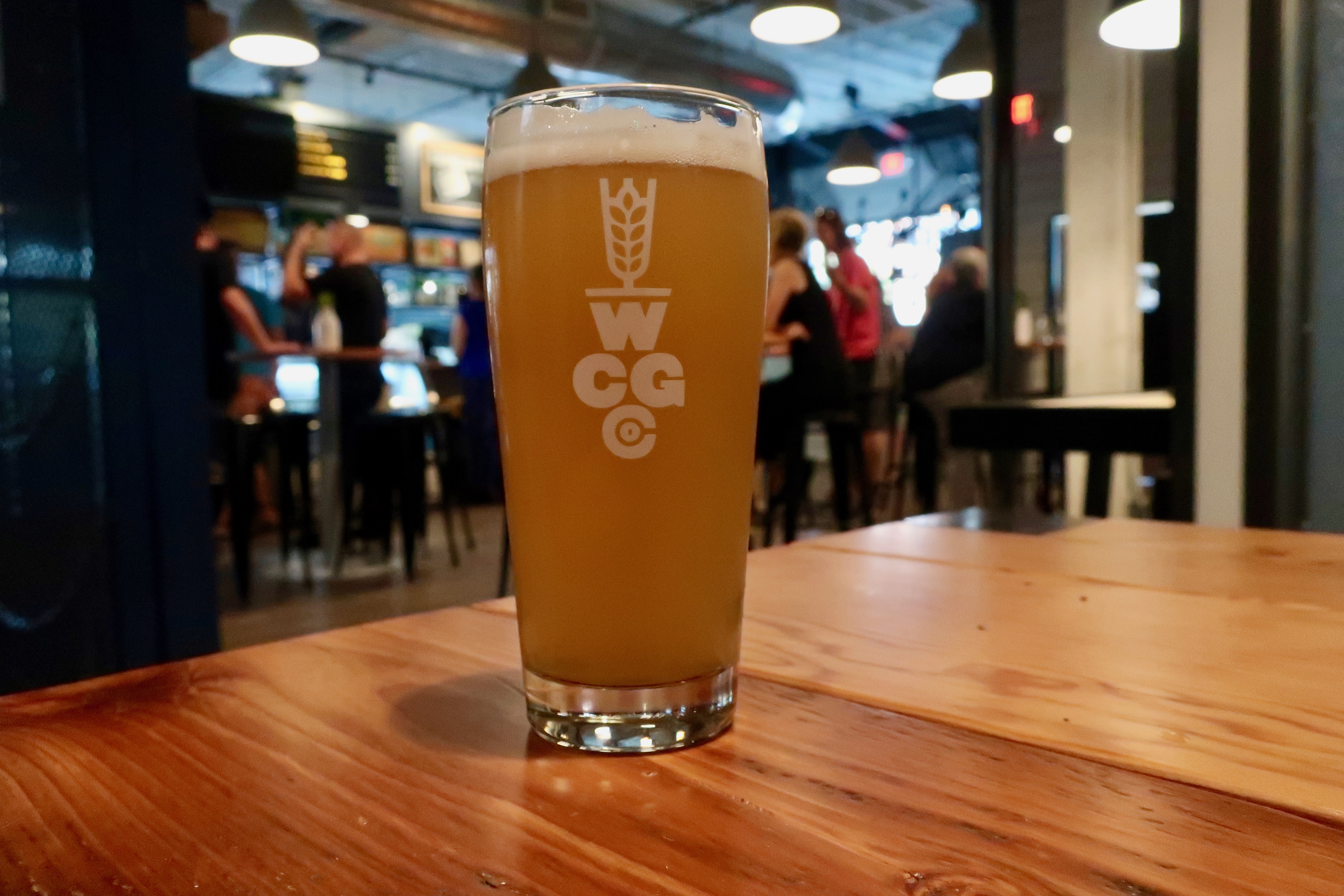 A pint of Grisette at West Coast Grocery Co., a collaboration beer with Level Beer.