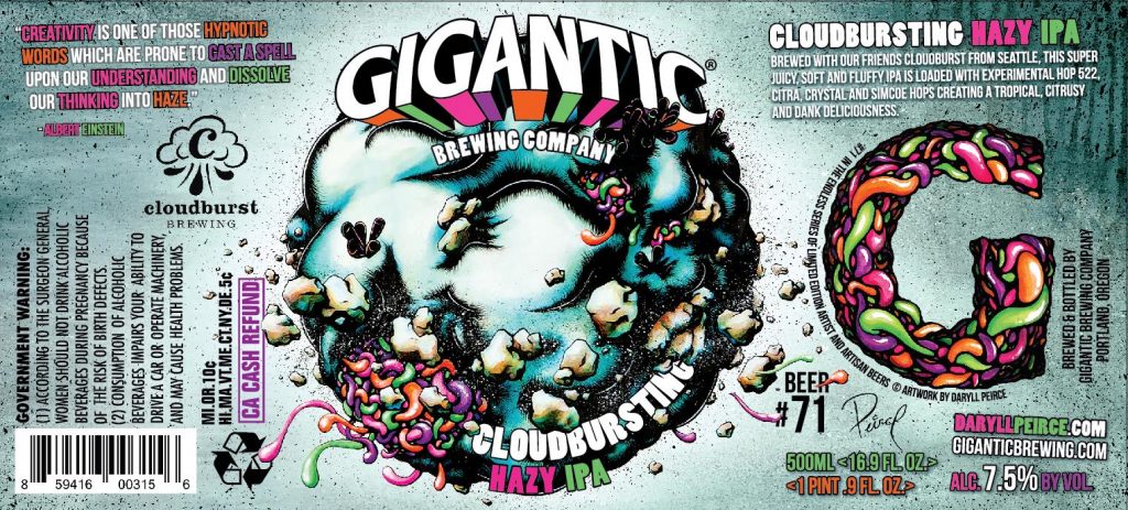 Gigantic Brewing & Cloudburst Brewing Collaborate On Cloudbursting Hazy IPA