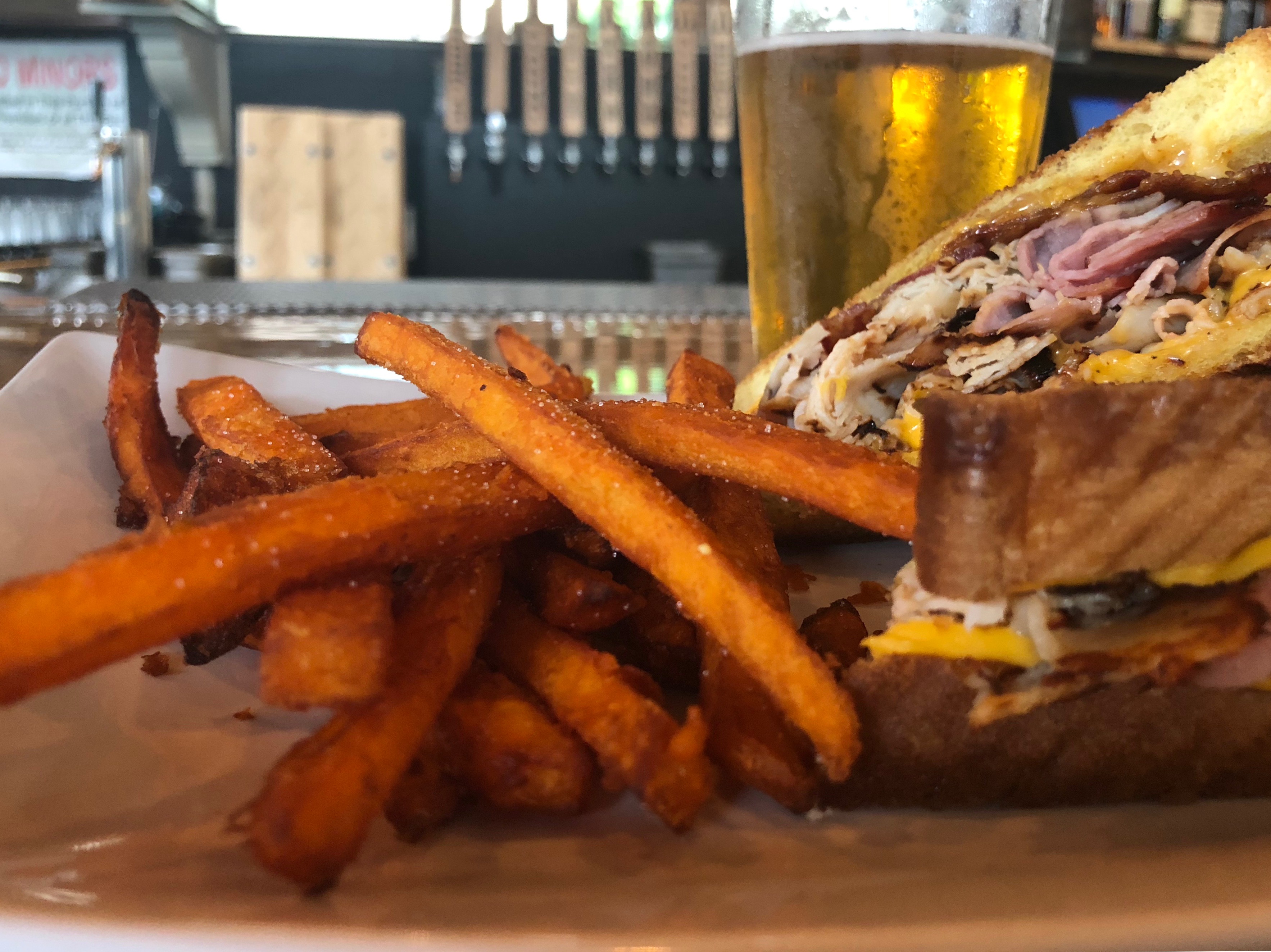 Grilled Turkey Club at Backwoods In The Pearl.