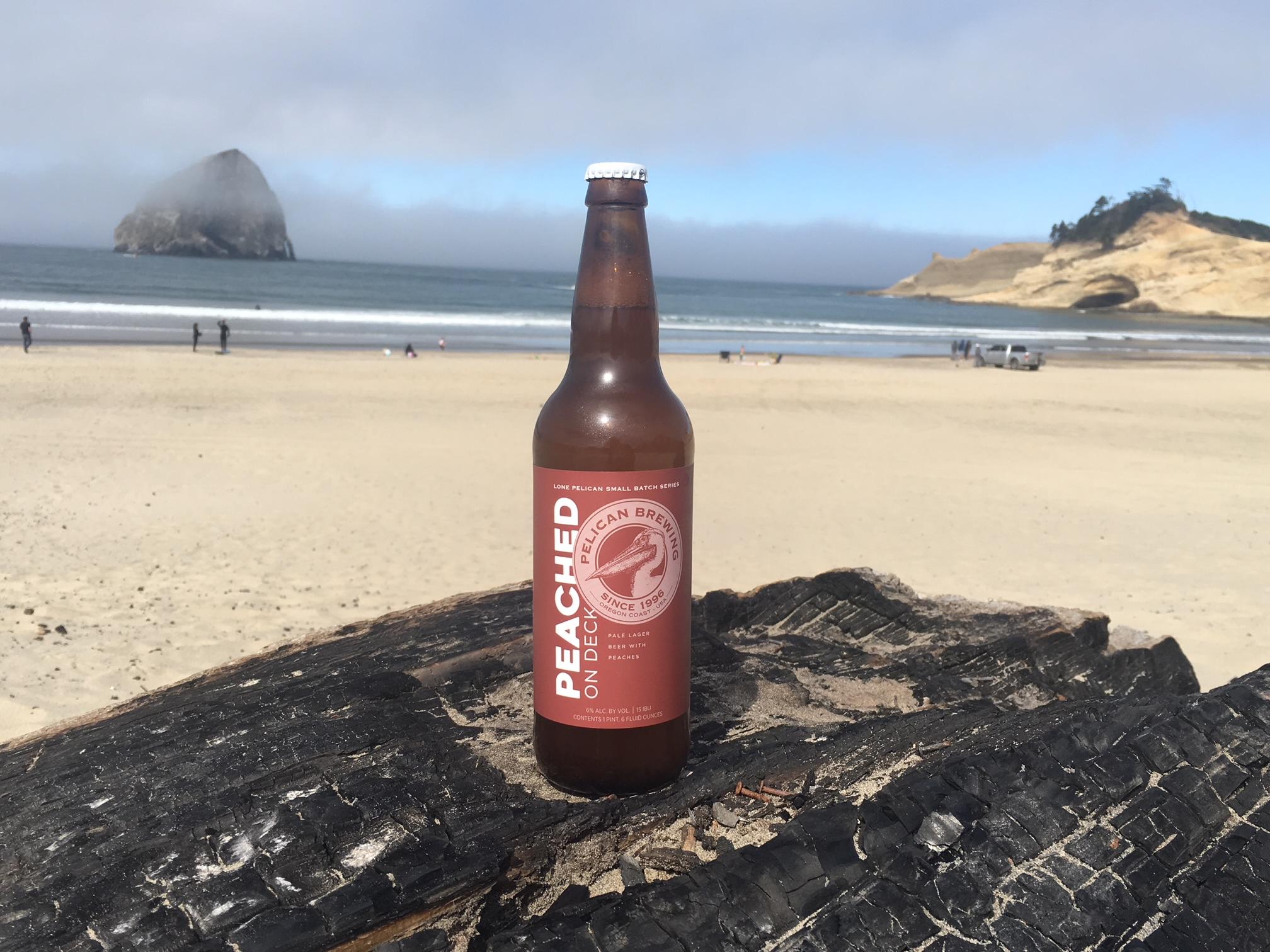 image of Peached On Deck courtesy of Pelican Brewing