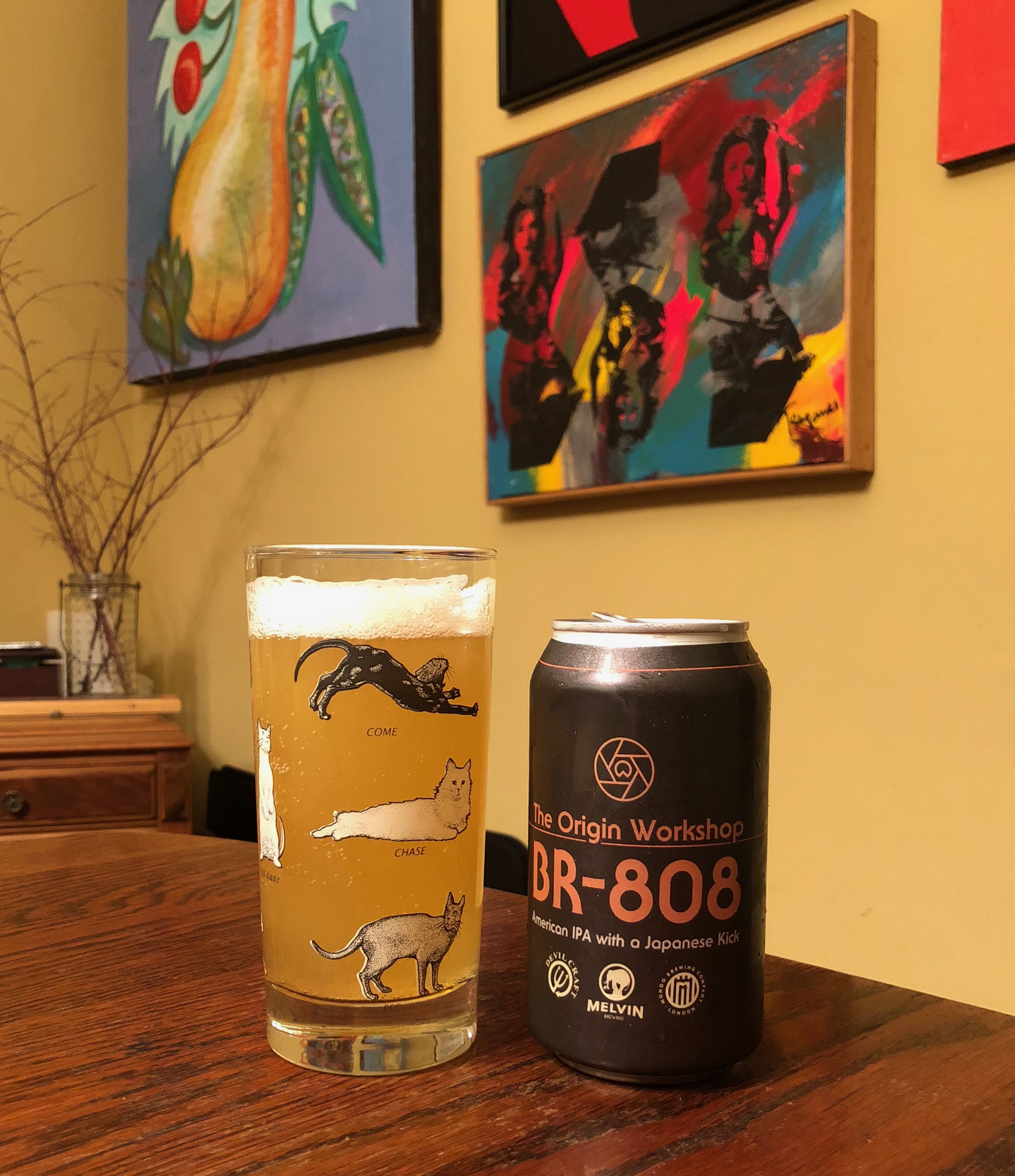 Melvin Brewing's BR-808 American IPA is a collaboration with DevilCraft Brewery, Mondo Brewing and the Origin Workshop.