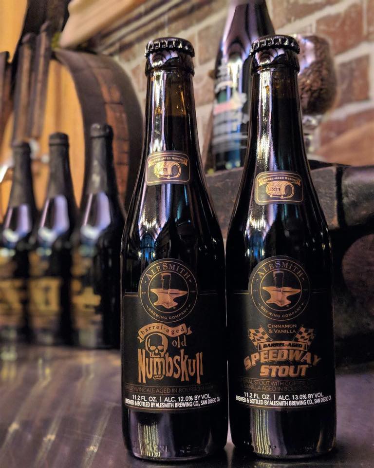 image of Cinnamon Vanilla Barrel-Aged Speedway Stout and Barrel-Aged Old Numbskull Available in 330 ml Bottles courtesy of AleSmith Brewing