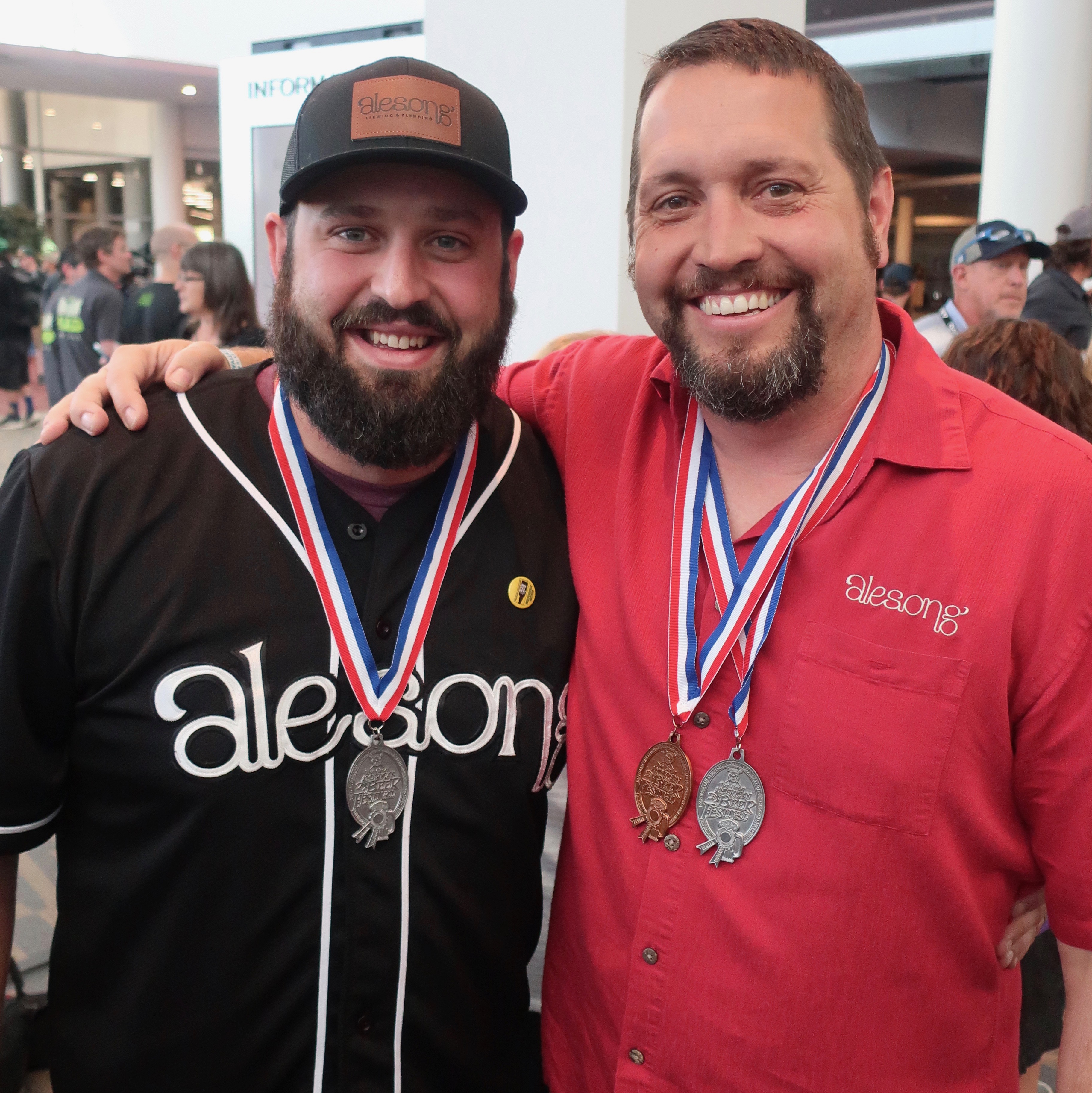 Alesong Brewing & Blending win three medals at the 2018 Great American Beer Festival. Pictured are Brian Coombs and Matt Van Wyk.