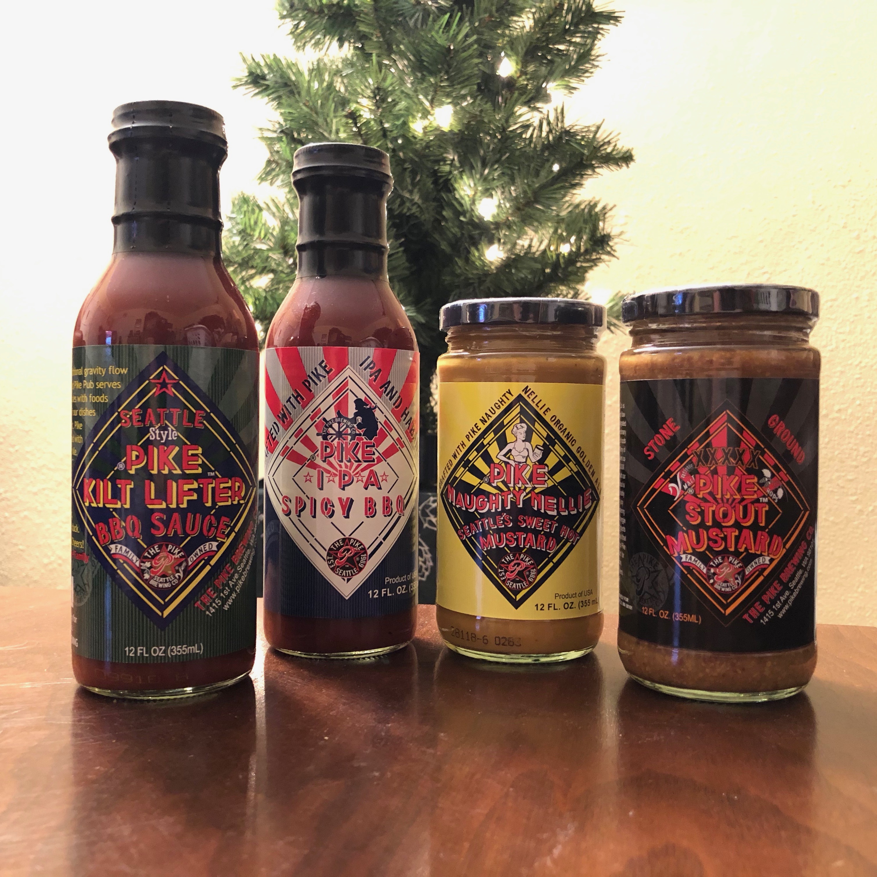 Pike Brewing offers an excellent assortment of condiments that incorporate its beers in them.