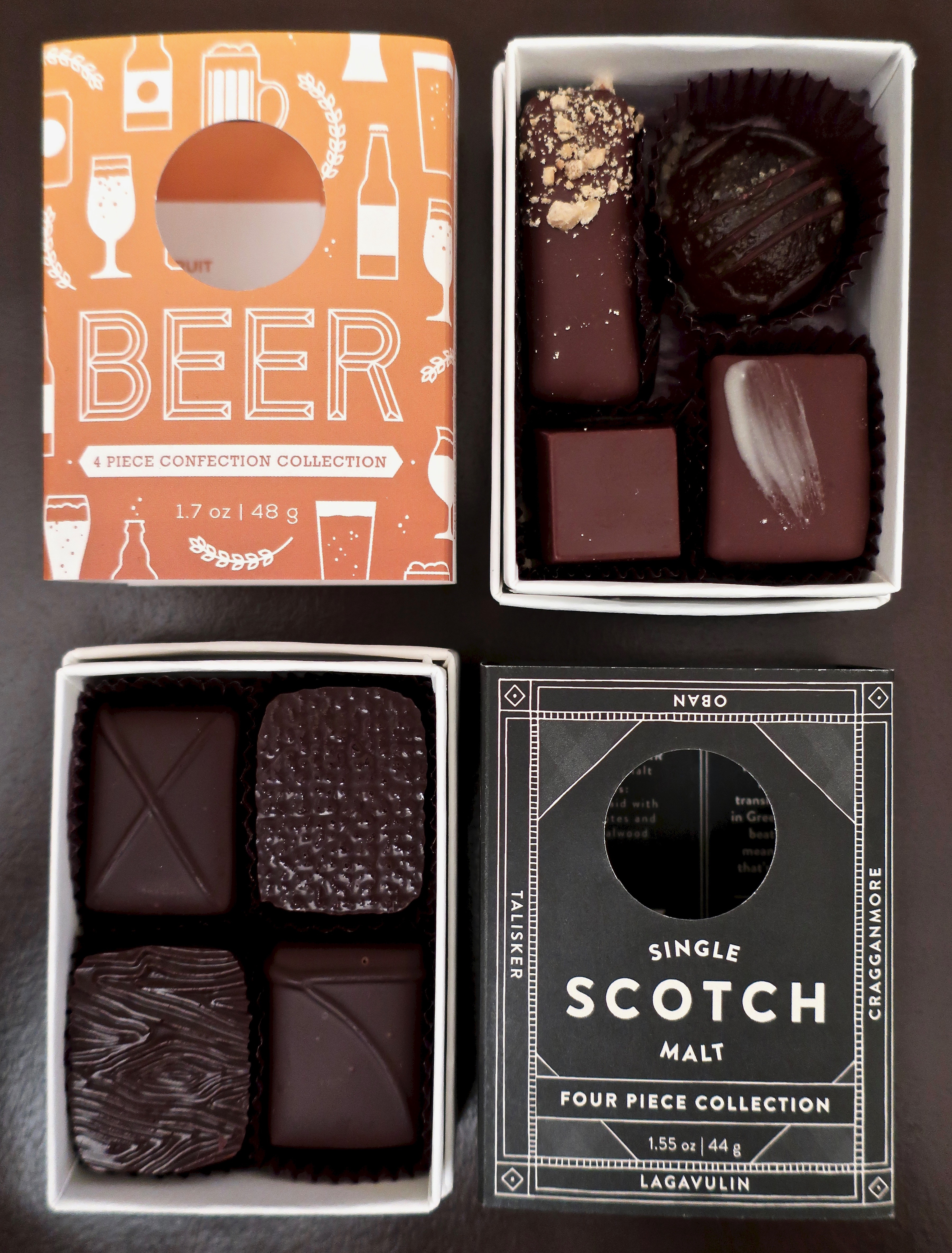Theo Chocolate Beer + Single Malt Scotch Confection Collections