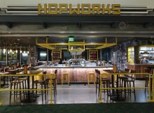 Hopworks Urban Brewery in Concourse E at the Portland International Airport.