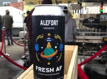 A can of Fresh AF from Woodland Empire Ale Craft at Alefort.