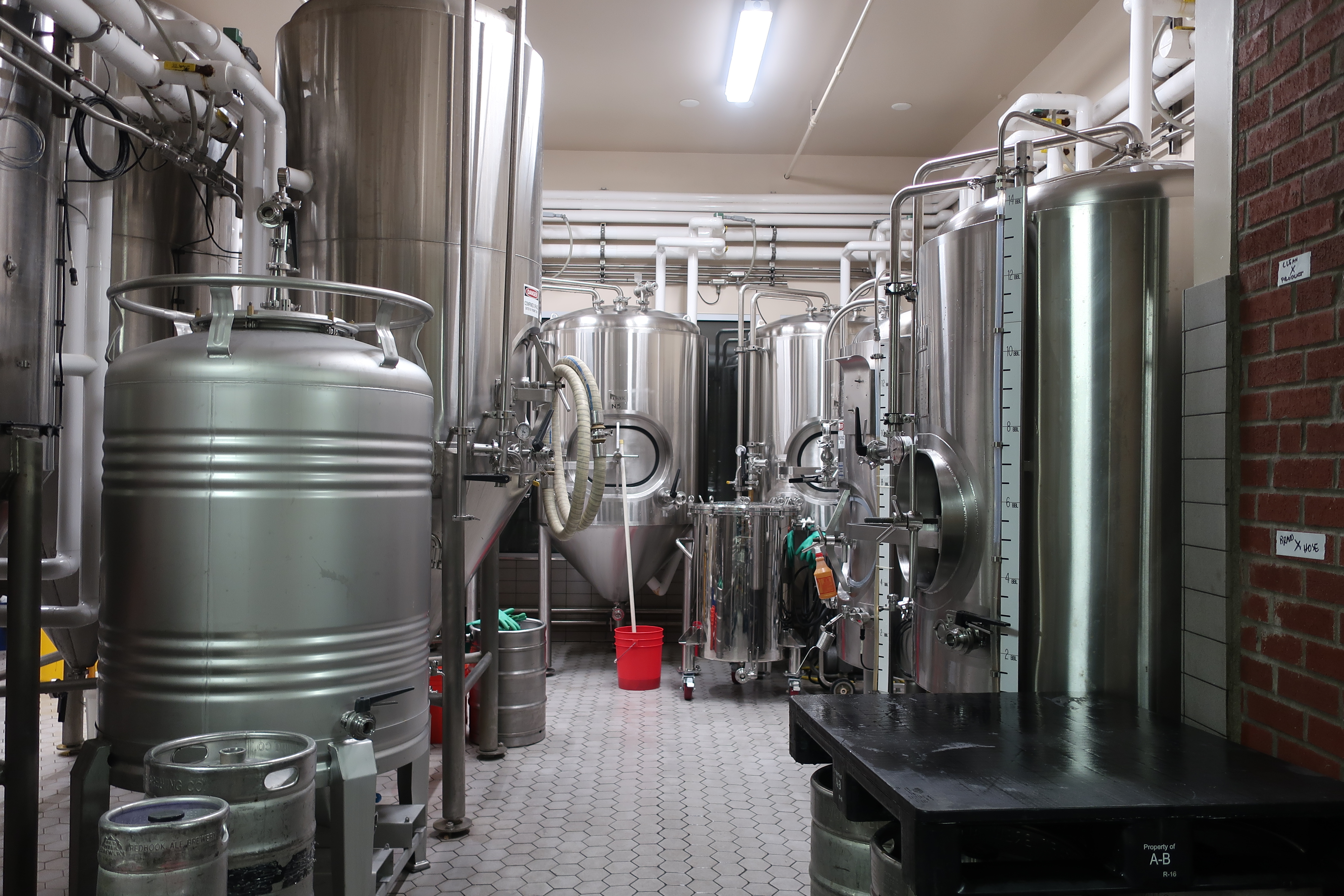 A look inside the 10-barrel Innovation Brewery at Widmer Brothers Brewing.