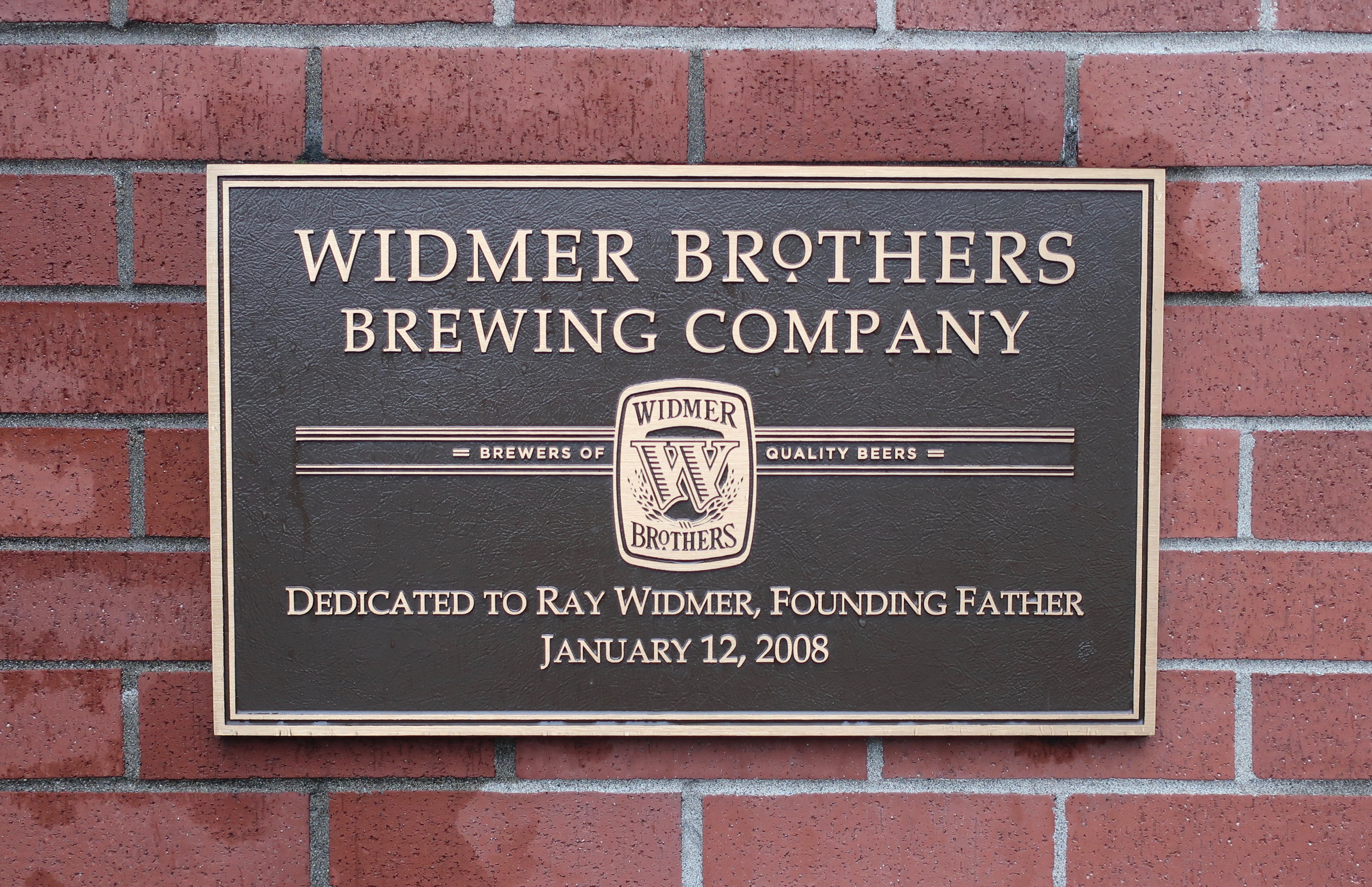 A sign that shows the Rob and Kurt's appreciation of the hard work that their father, Ray Widmer provided for the brewery. The new brewery tours will emphasis the importance Ray had at the brewery.